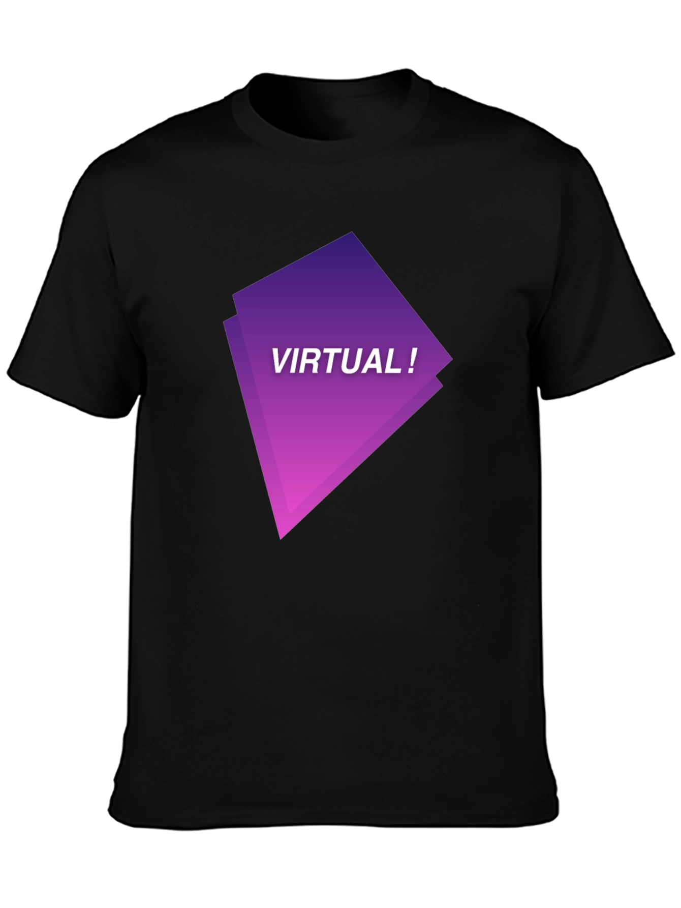 Virtual Graphic Tee - Black Modern Design