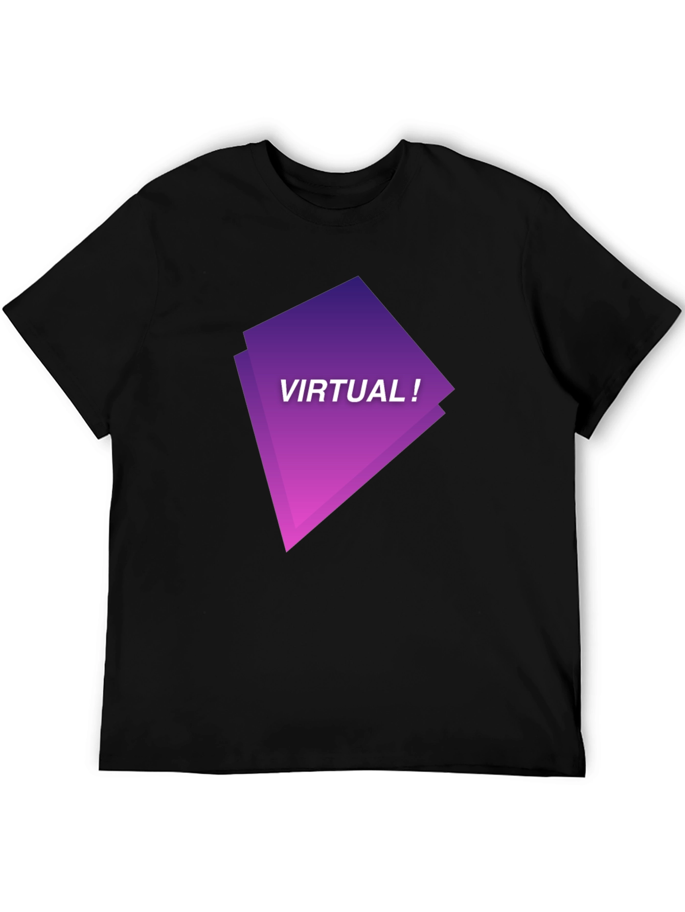 Virtual Graphic Tee - Black Modern Design