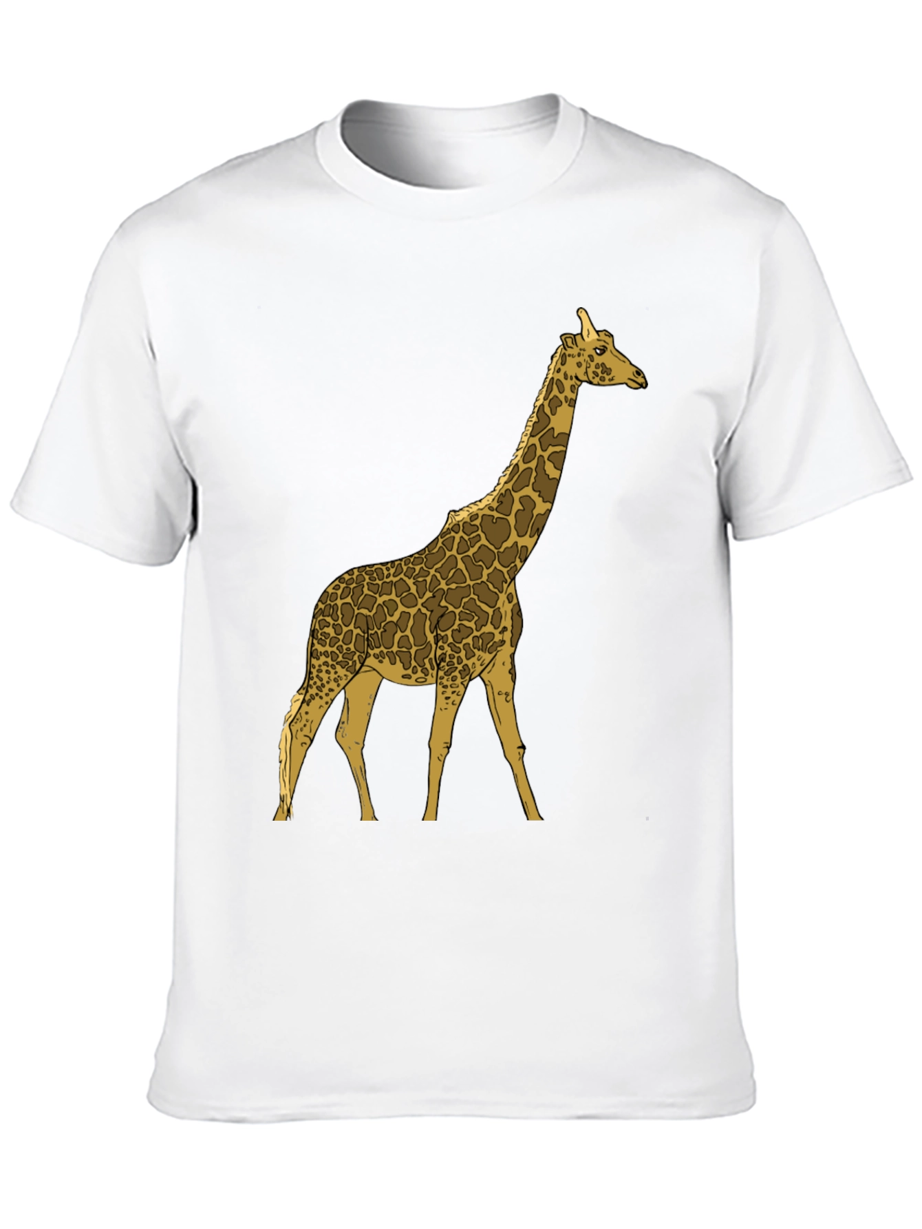 Giraffe Graphic Print Black Crew Neck T-Shirt