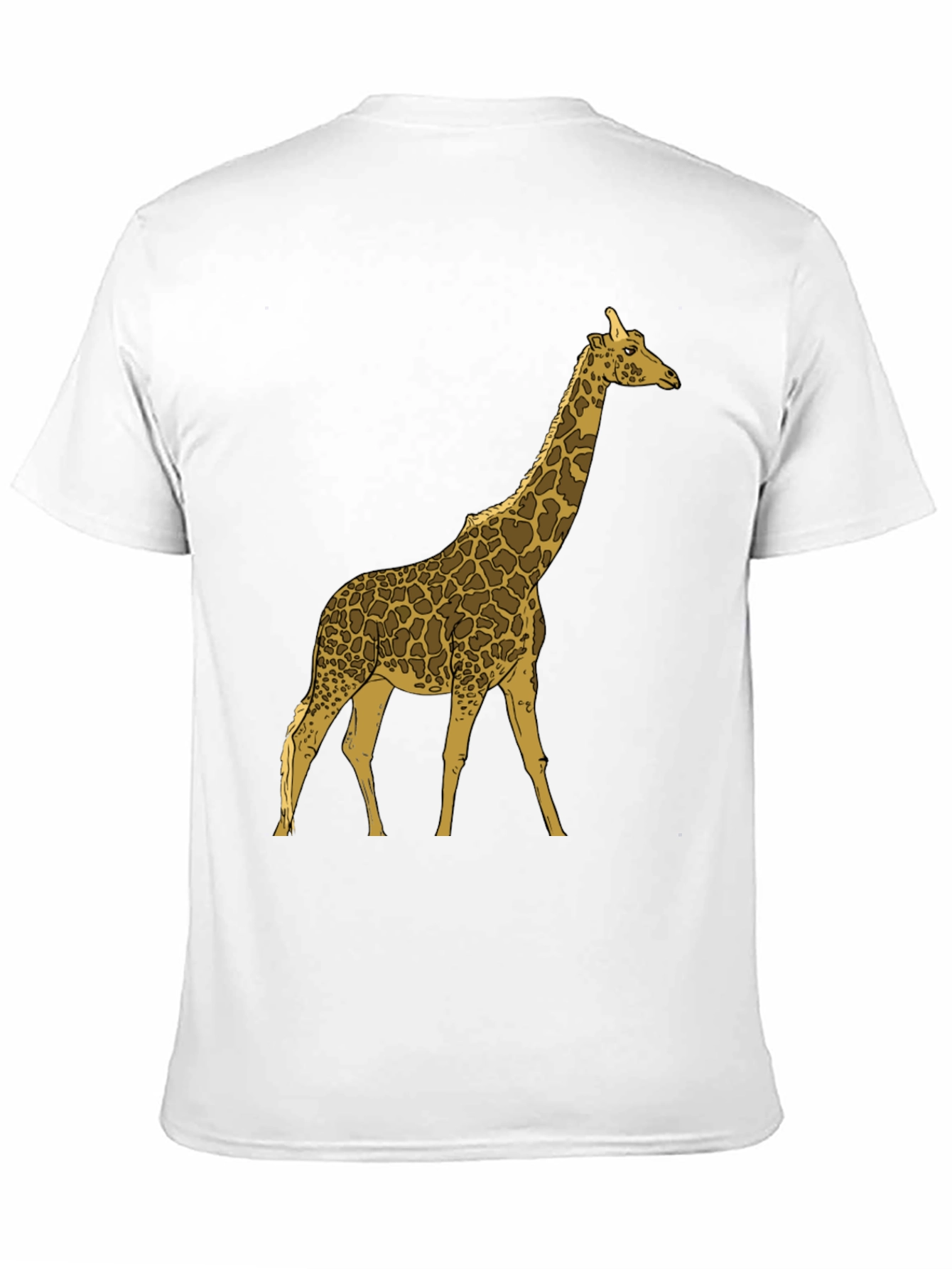 Giraffe Graphic Print Black Crew Neck T-Shirt