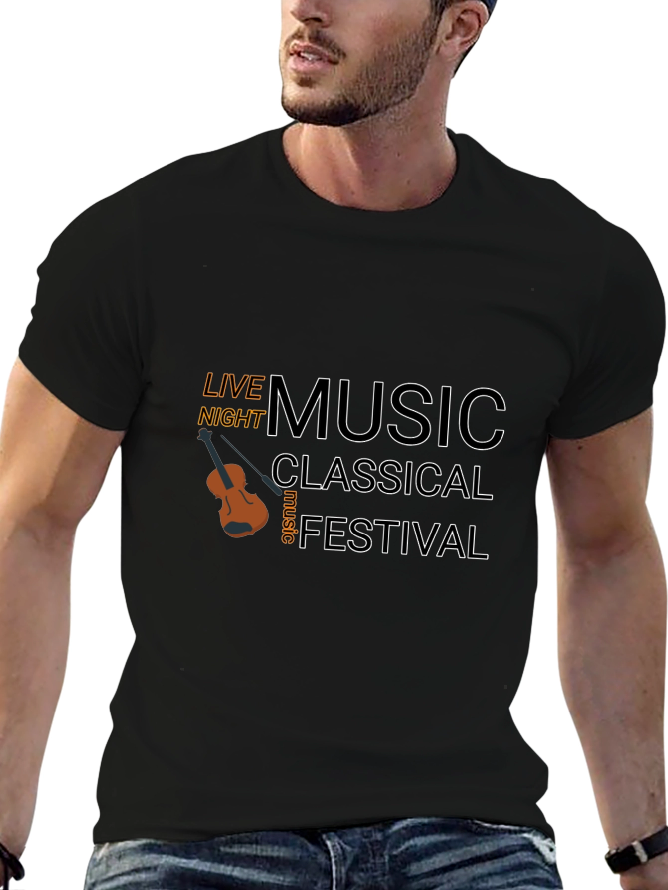 Live Music Festival Black T-Shirt