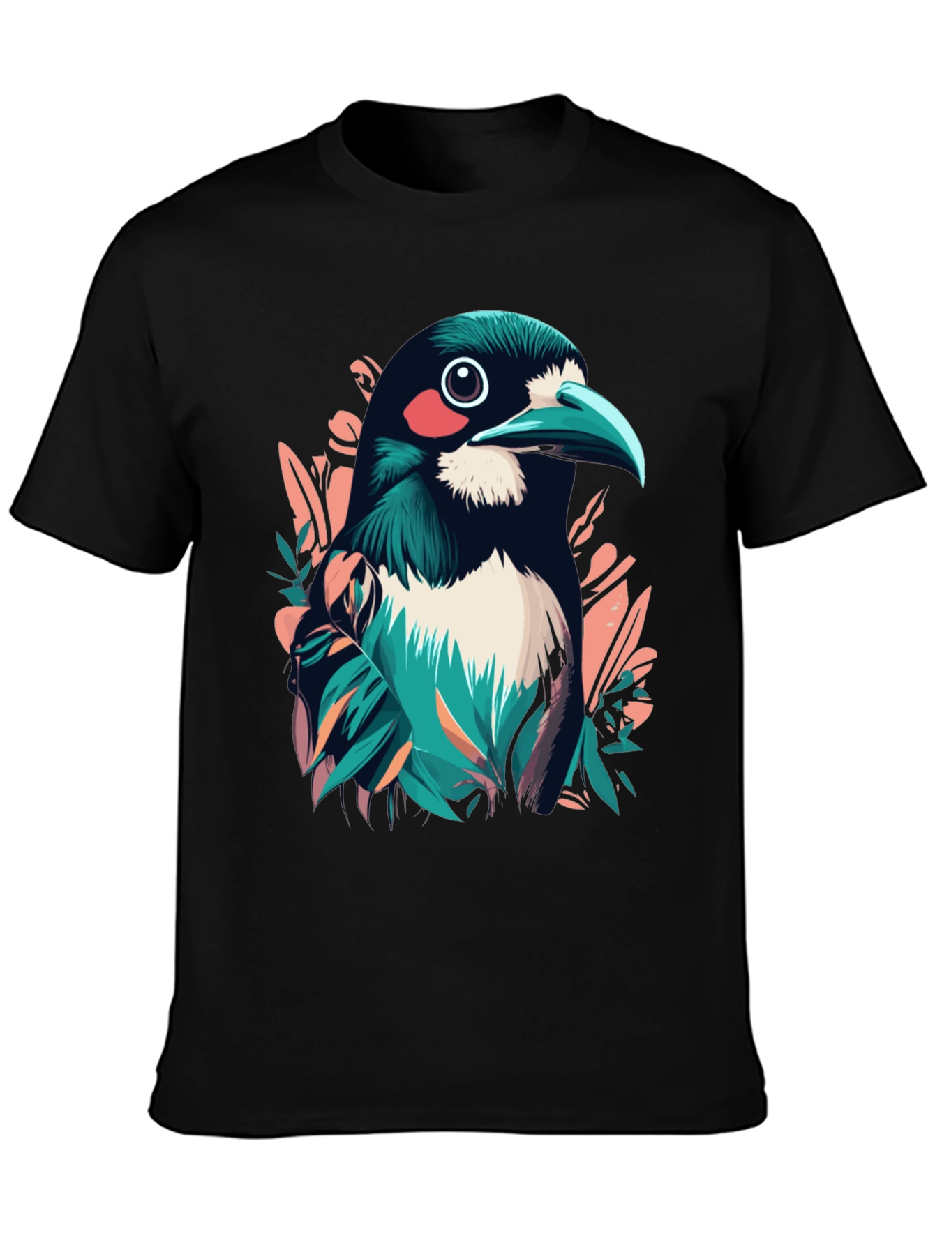 Bird Graphic Tee - Stylish Mens Black T-Shirt