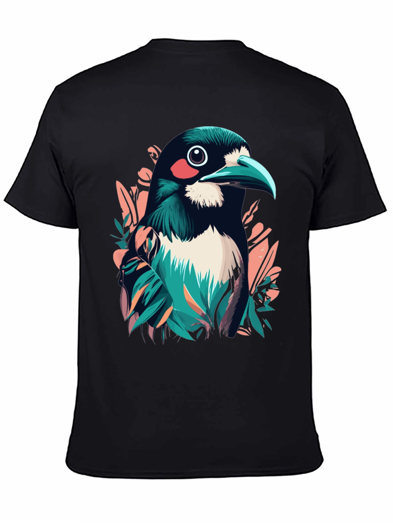 Bird Graphic Tee - Stylish Mens Black T-Shirt