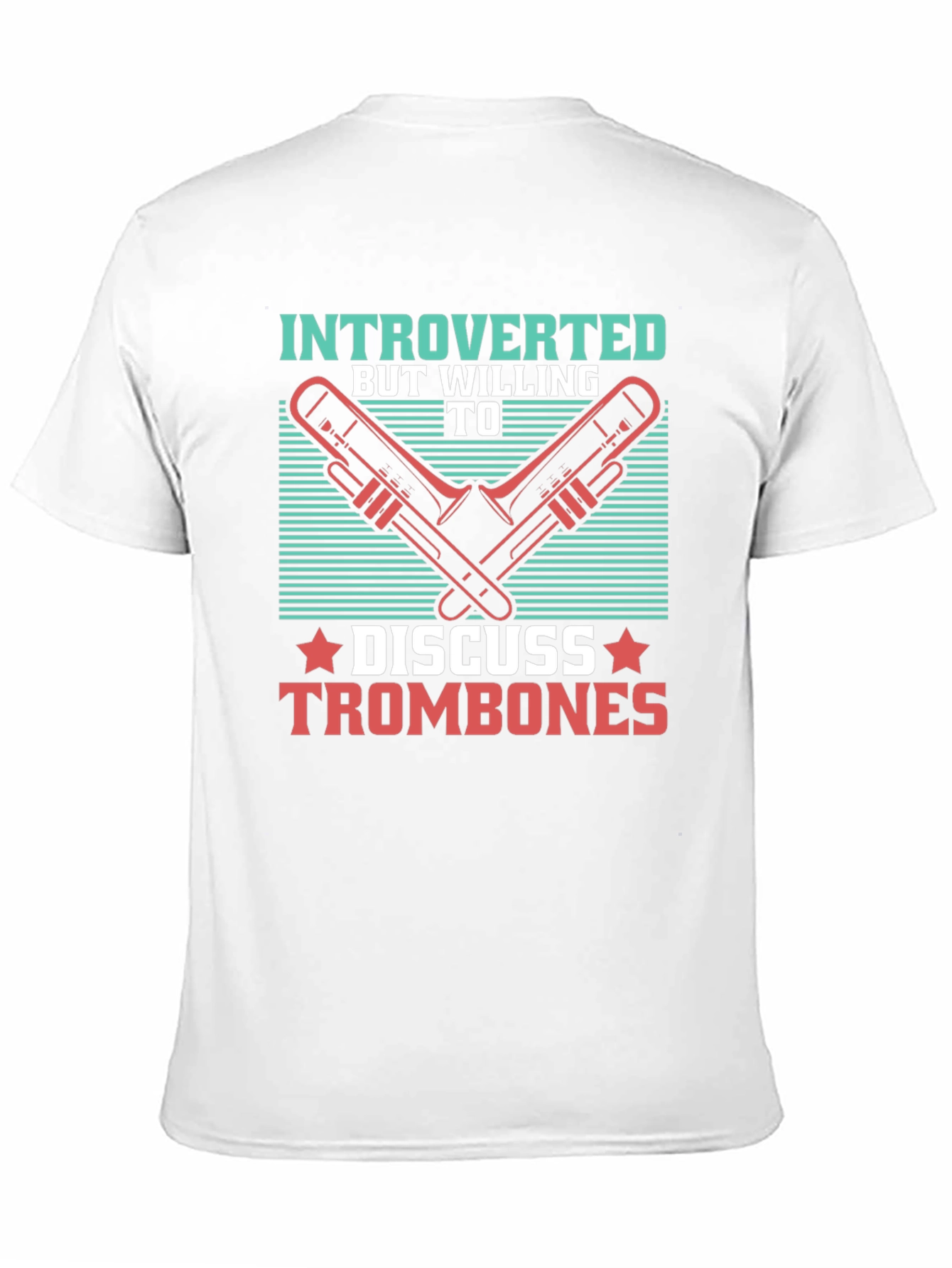 Introverted Trombone T-Shirt - Music Lover Tee