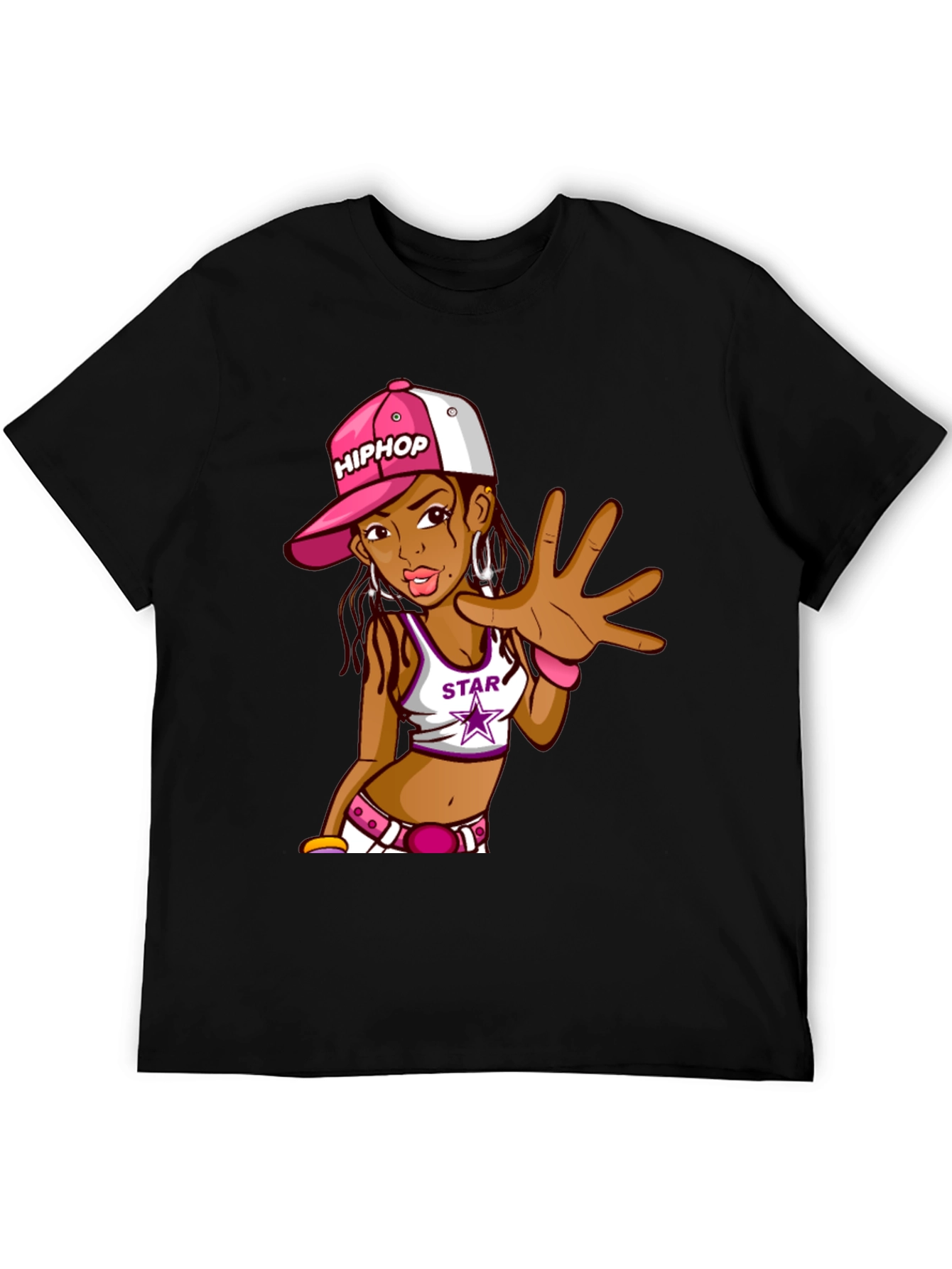 Hip Hop Girl Black Tee