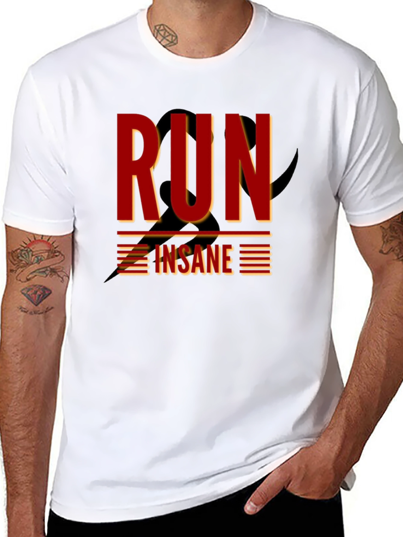 Run Insane Graphic T-Shirt - Dark