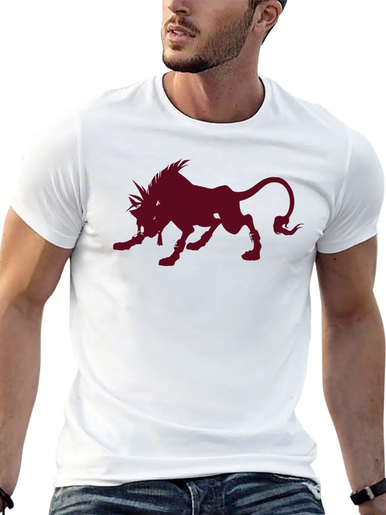 Red XIII Final Fantasy VII Black T-Shirt