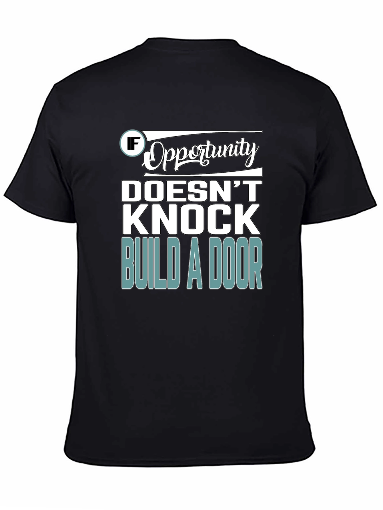 Opportunity Knocks Graphic T-Shirt - Black