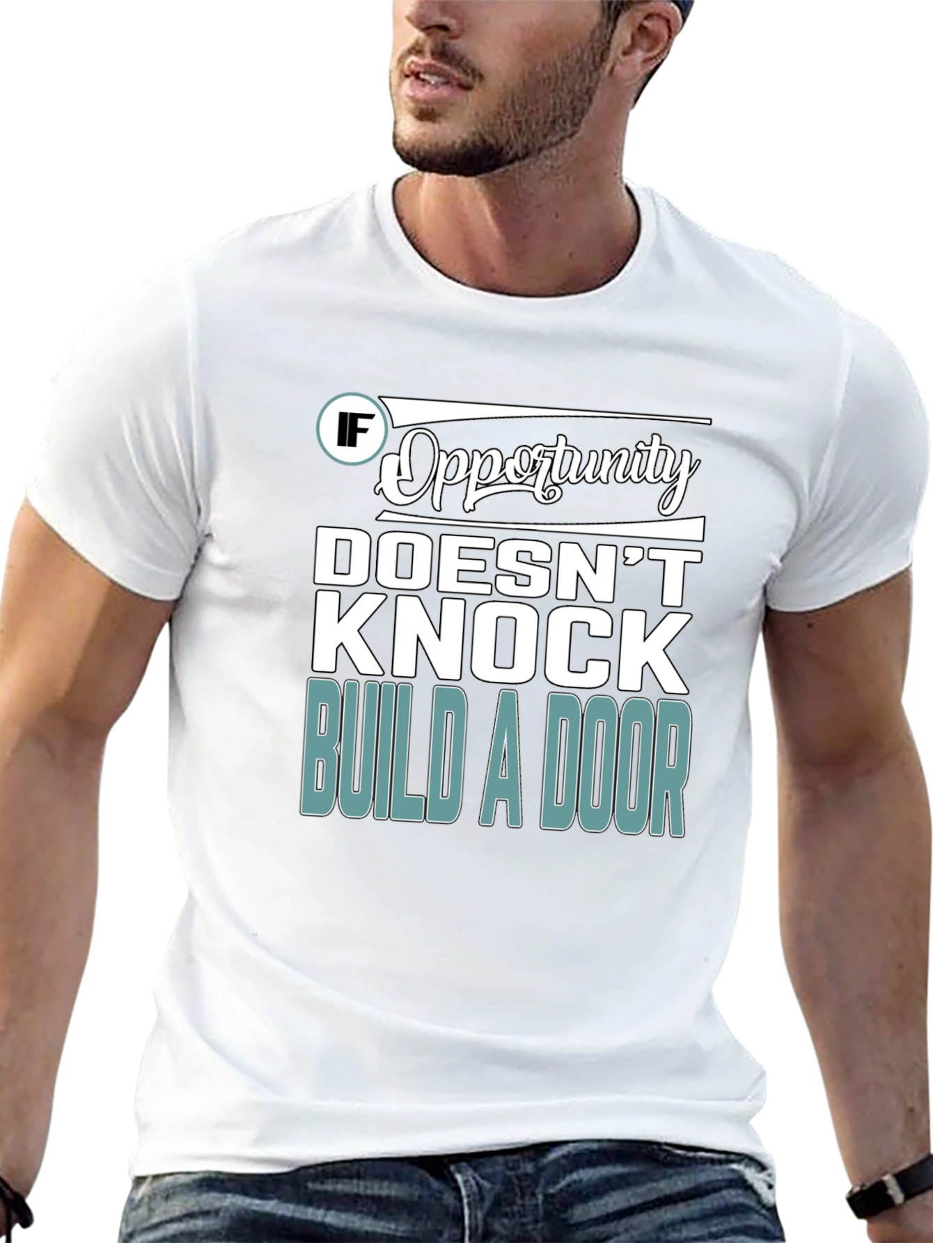 Opportunity Knocks Graphic T-Shirt - Black