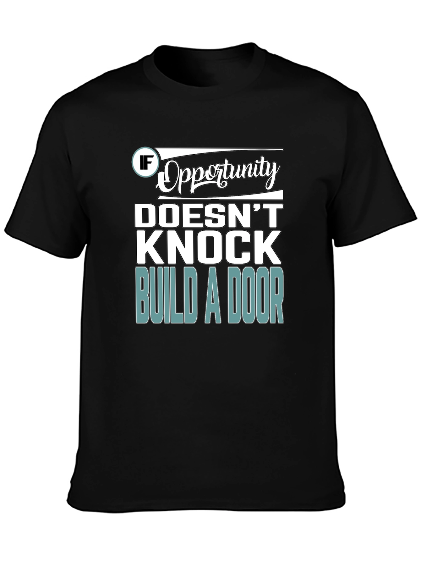 Opportunity Knocks Graphic T-Shirt - Black