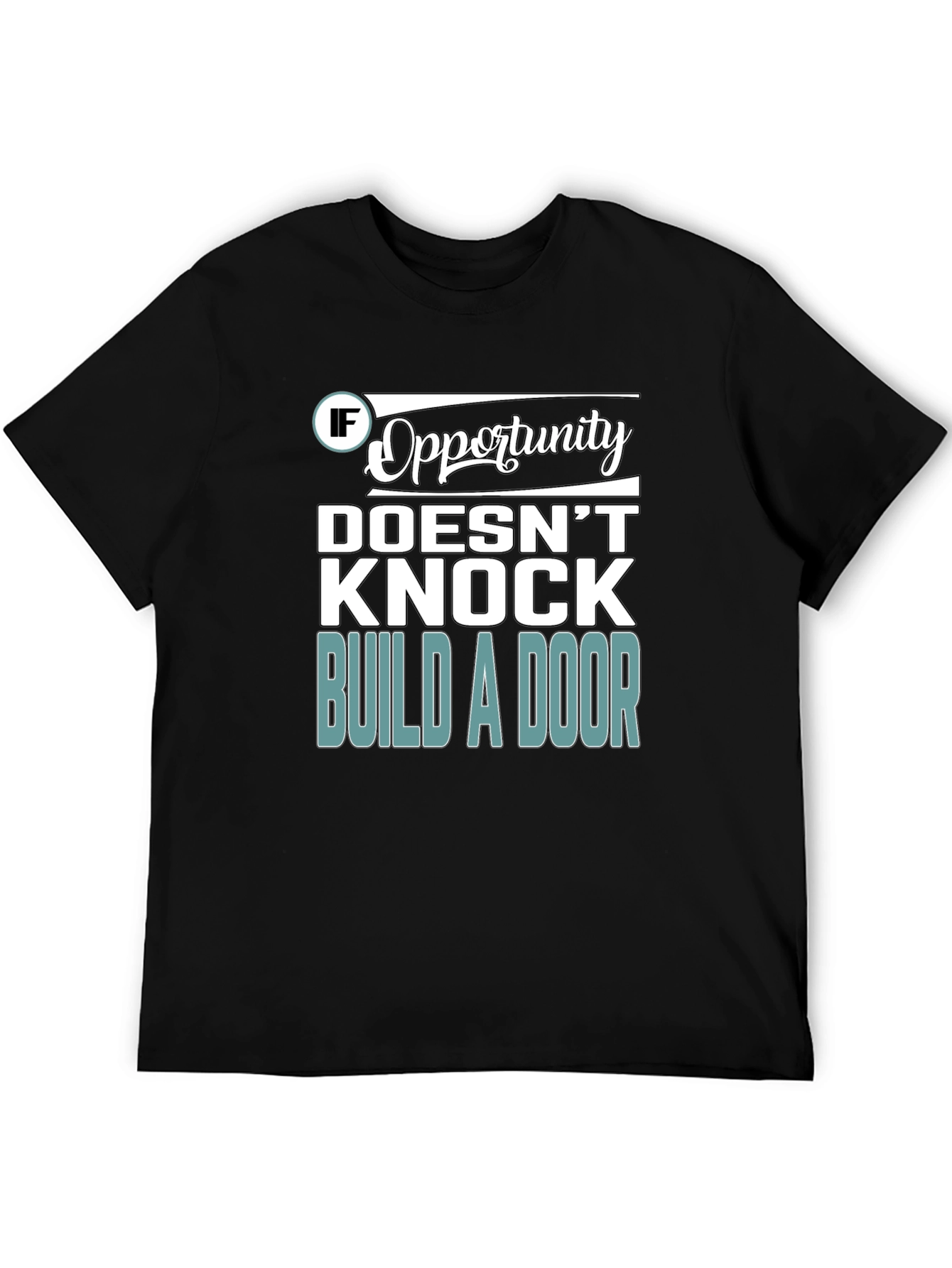 Opportunity Knocks Graphic T-Shirt - Black