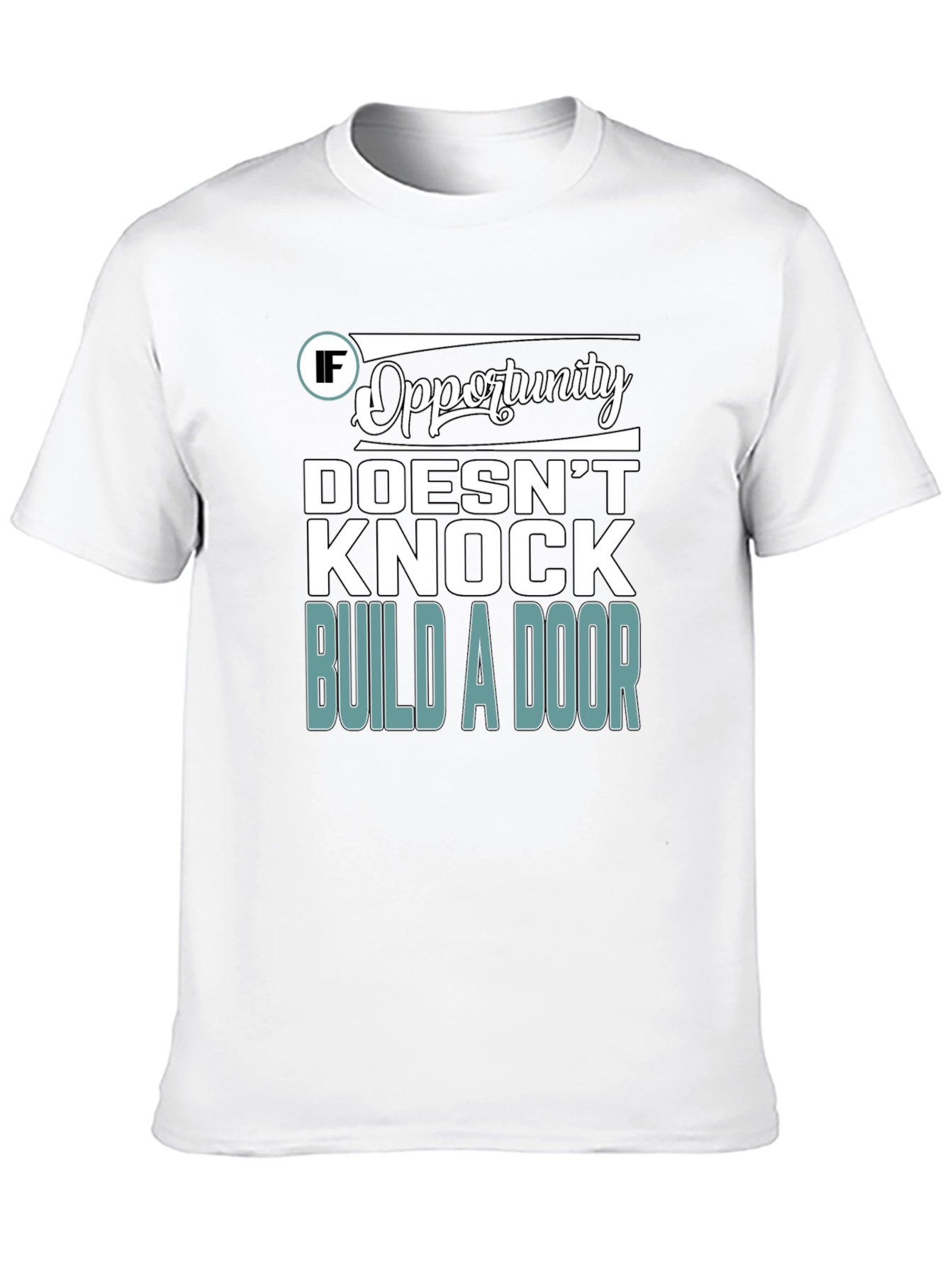 Opportunity Knocks Graphic T-Shirt - Black
