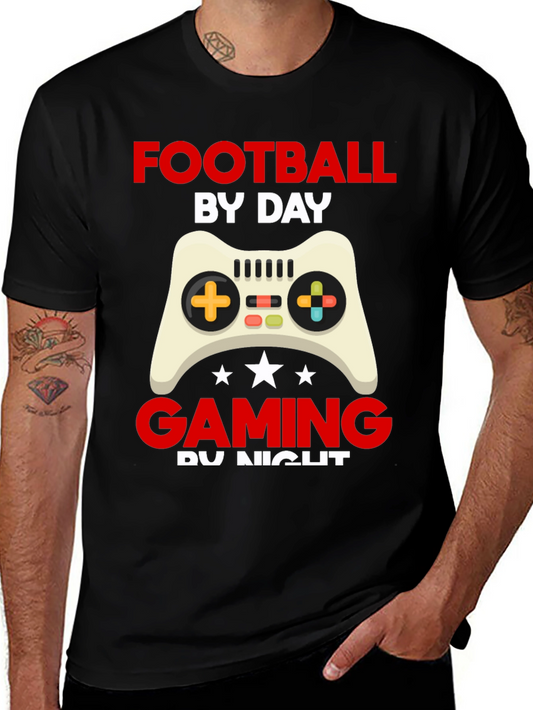 Football by Day Gaming by Night T-Shirt