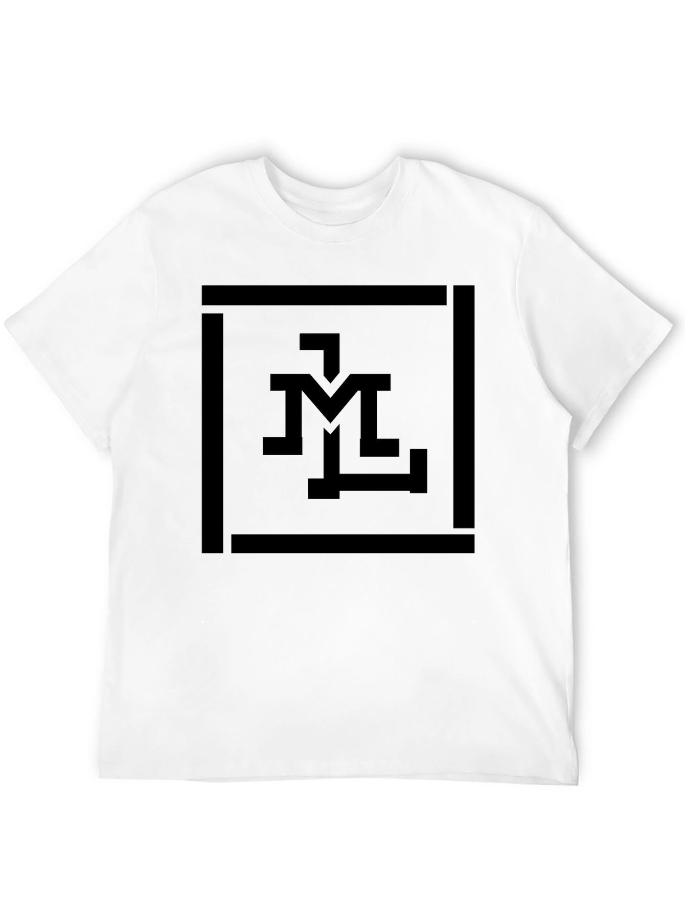 Monochrome Graphic Tee - Modern Minimalist Design
