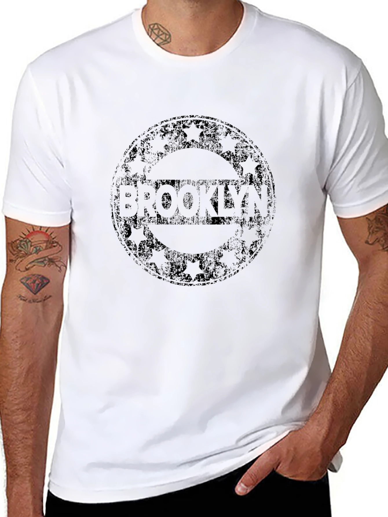 Brooklyn Graphic T-Shirt - Black Cotton Tee