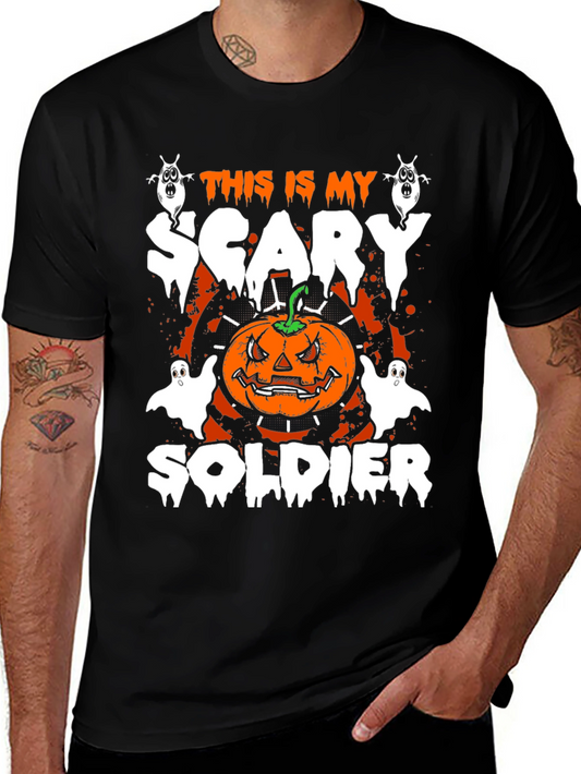 Halloween Scary Soldier Graphic Tee