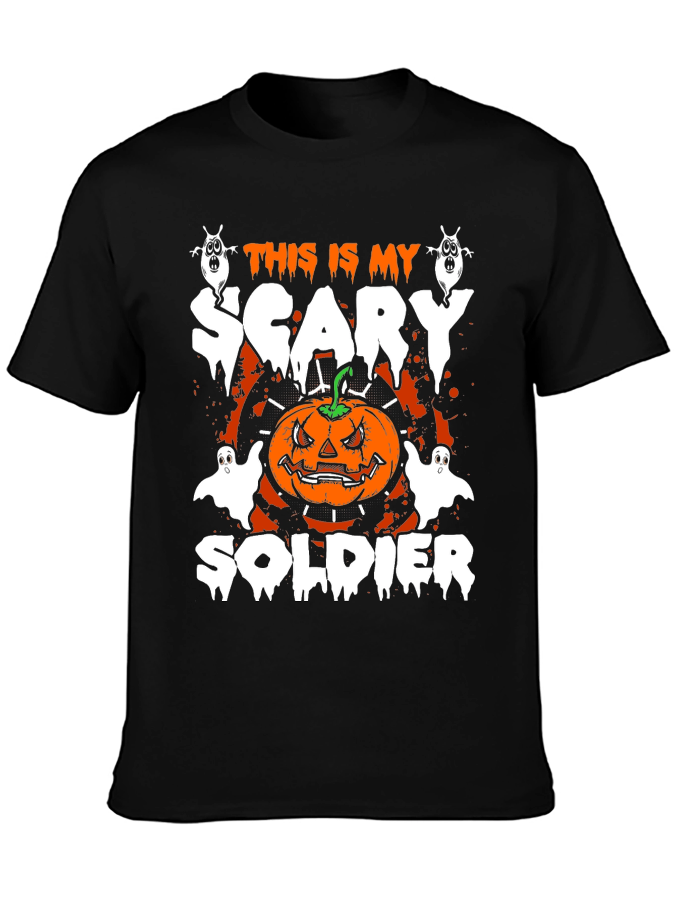 Halloween Scary Soldier Graphic Tee
