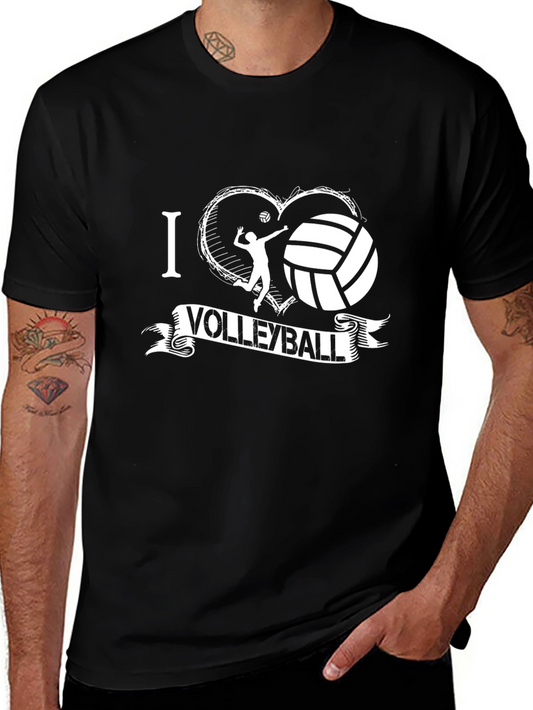 I Love Volleyball T-Shirt - Sports Fan Apparel