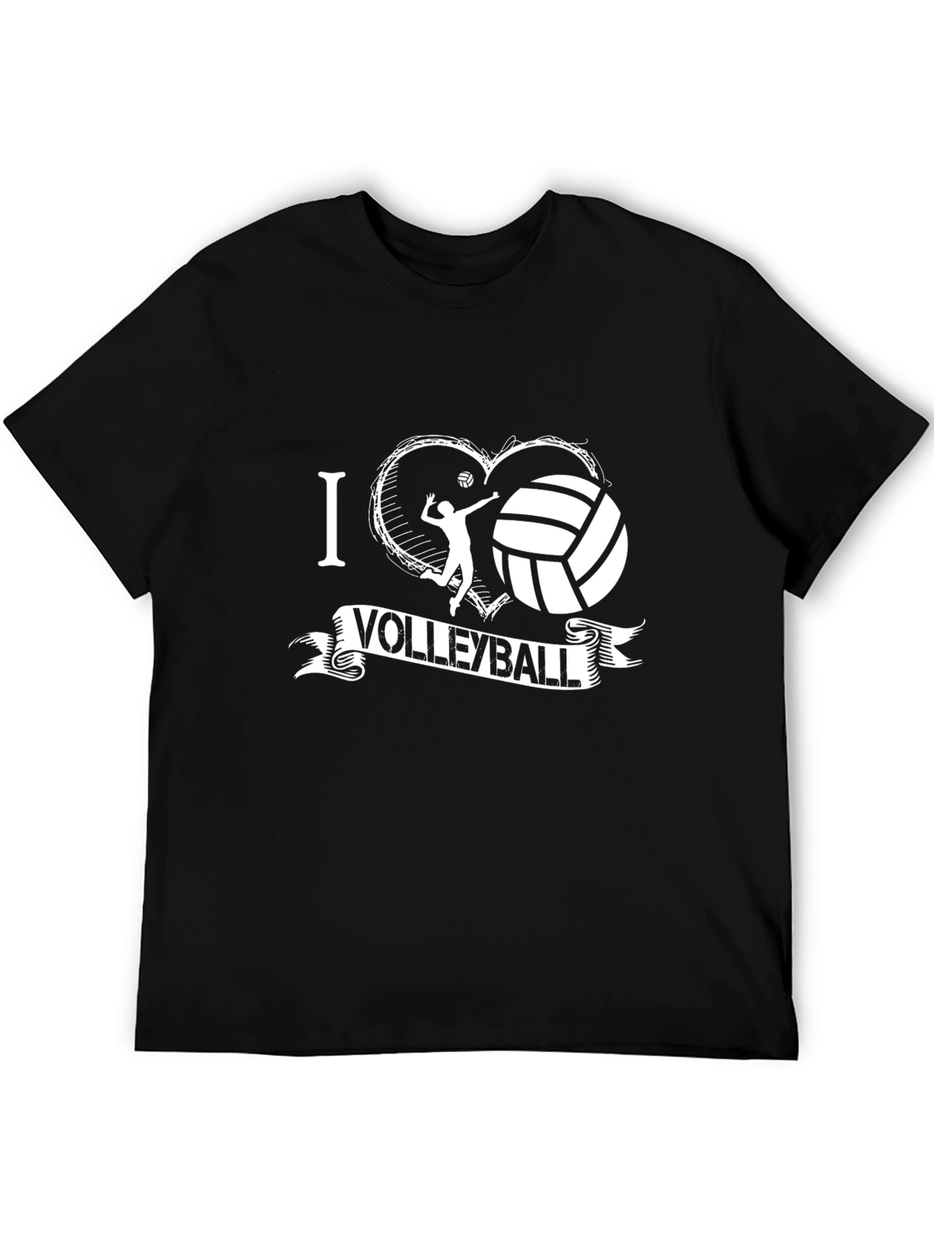 I Love Volleyball T-Shirt - Sports Fan Apparel