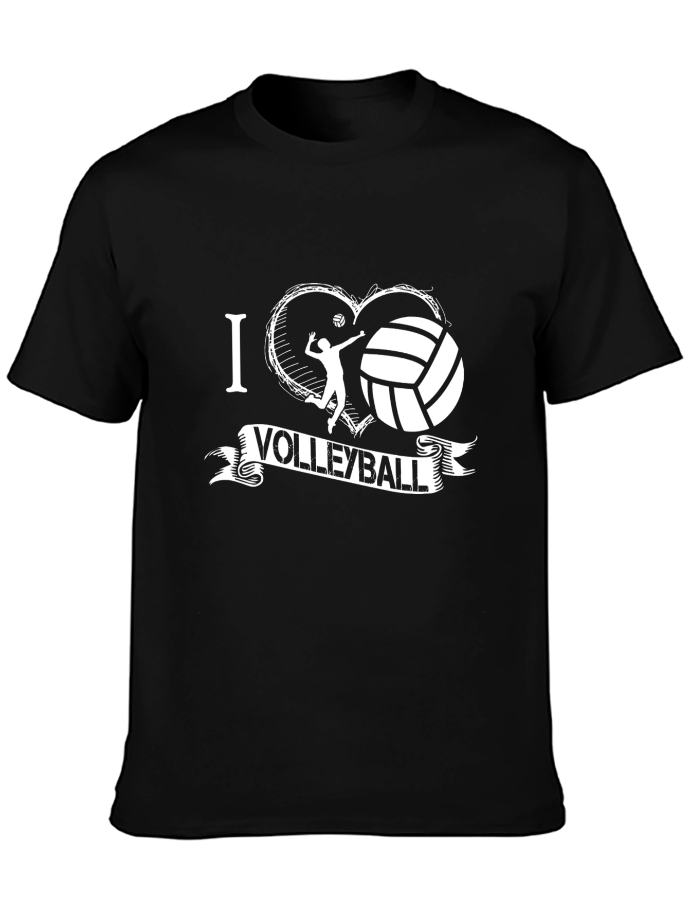 I Love Volleyball T-Shirt - Sports Fan Apparel