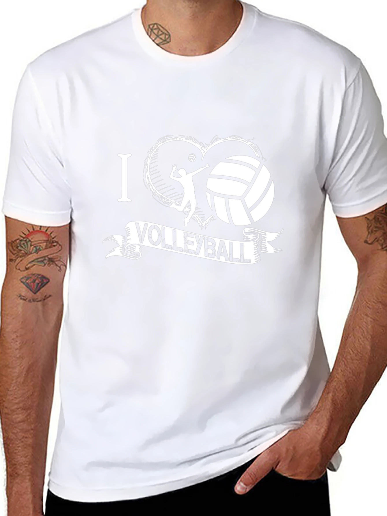 I Love Volleyball T-Shirt - Sports Fan Apparel
