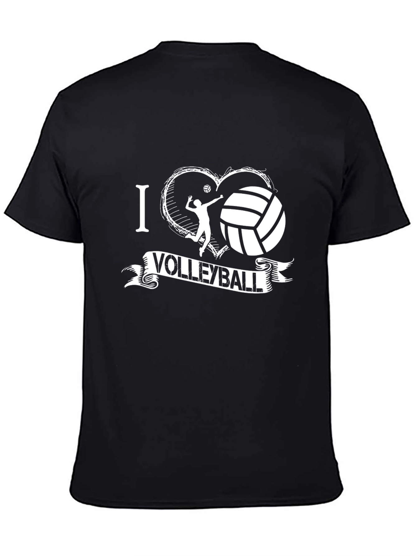 I Love Volleyball T-Shirt - Sports Fan Apparel