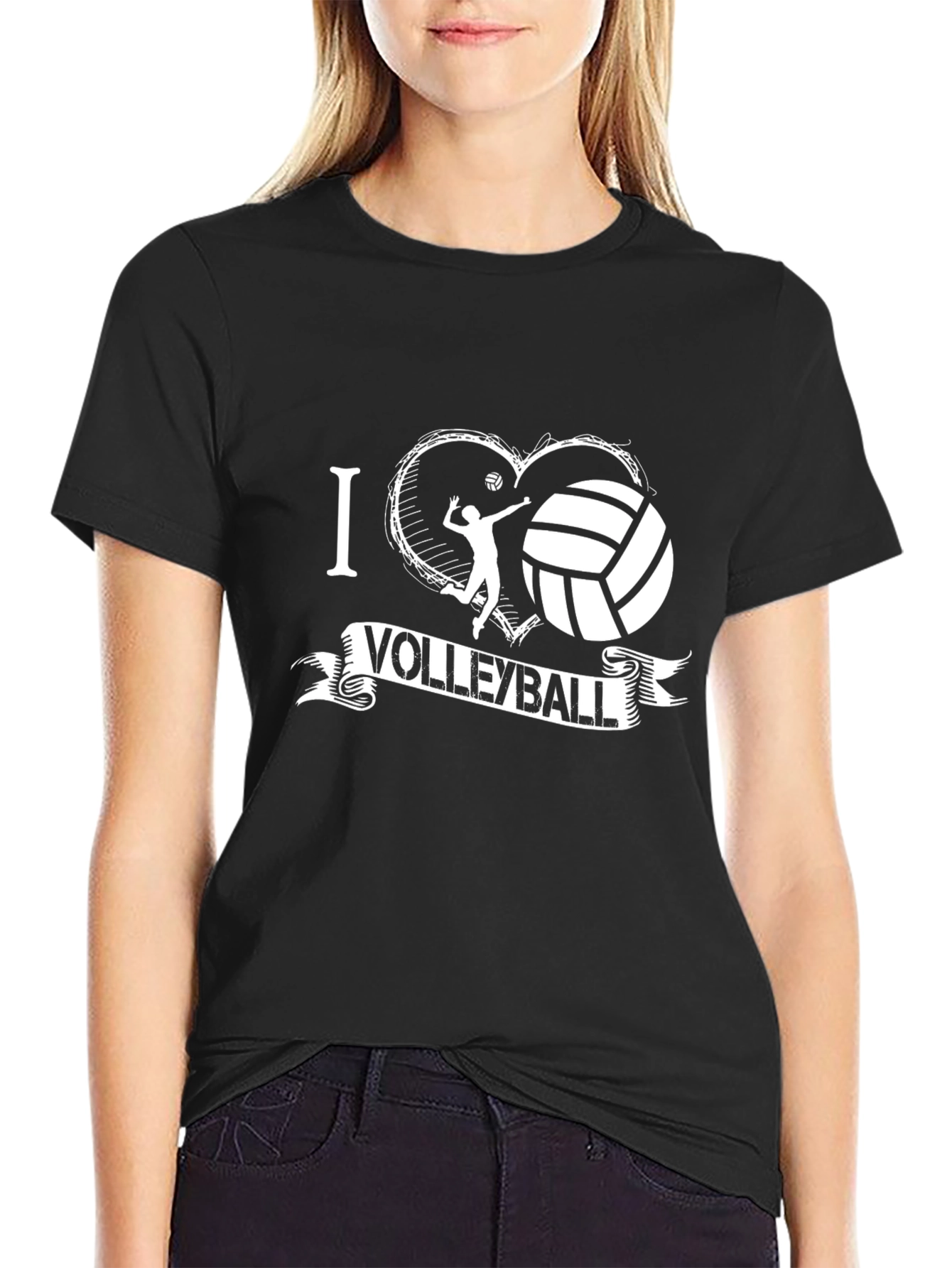 I Love Volleyball T-Shirt - Sports Fan Apparel