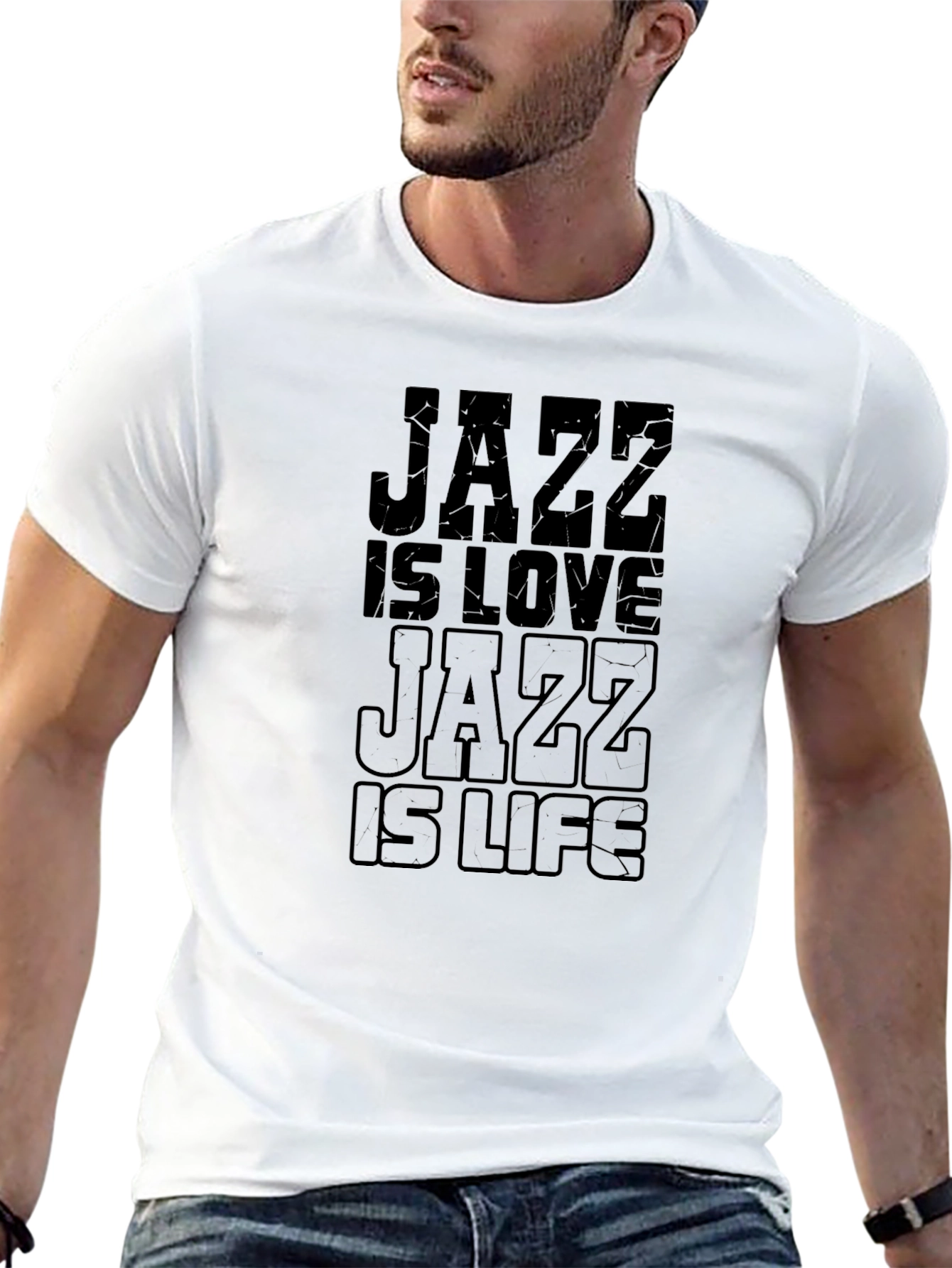 Jazz is Love Jazz is Life Black Graphic Tee