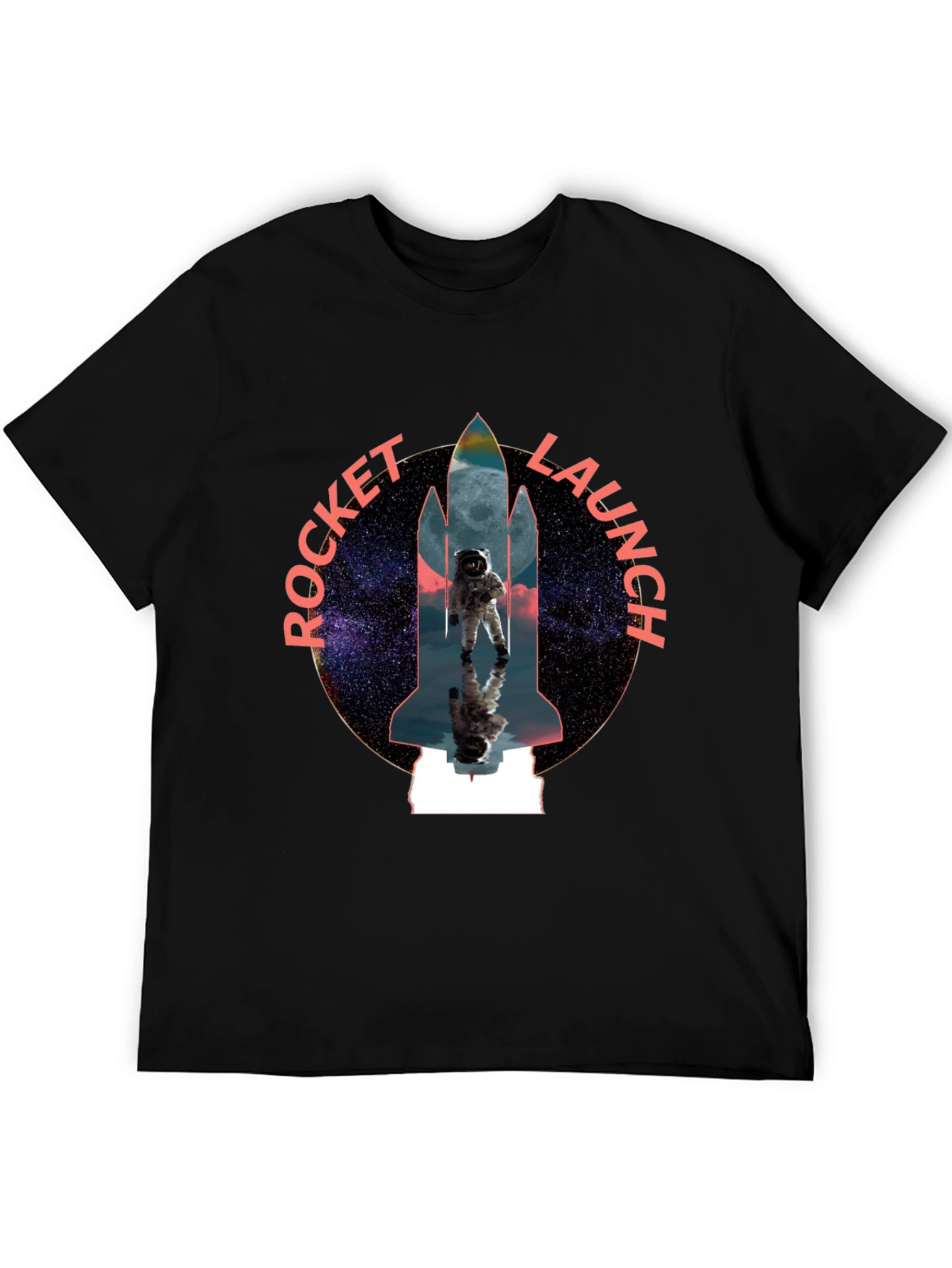 Rocket Launch Graphic Tee - Space Astronaut Design