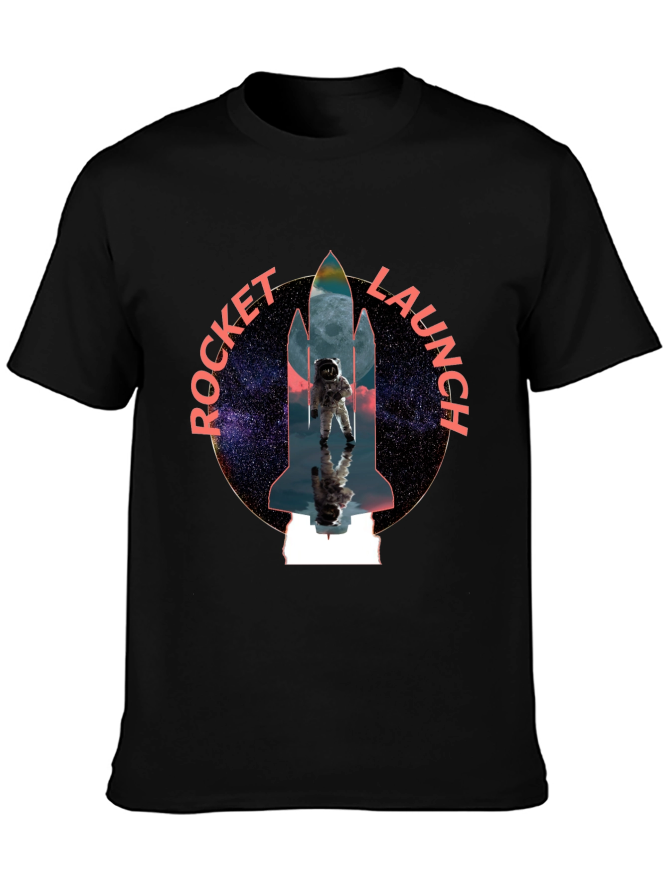 Rocket Launch Graphic Tee - Space Astronaut Design