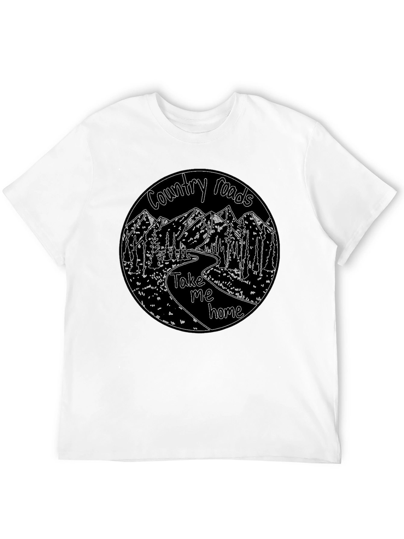 Country Roads Graphic T-Shirt Black