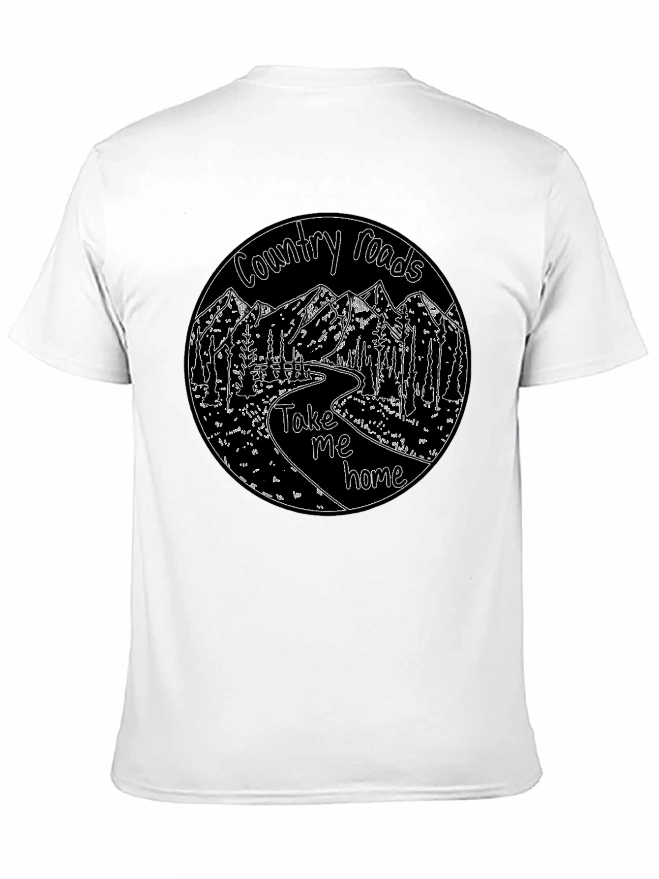 Country Roads Graphic T-Shirt Black