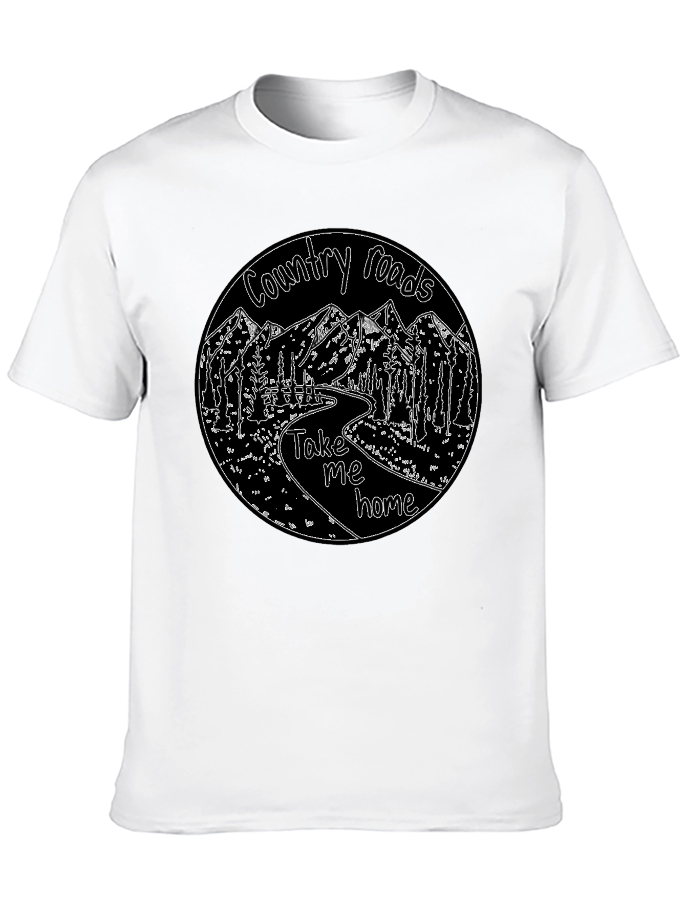 Country Roads Graphic T-Shirt Black