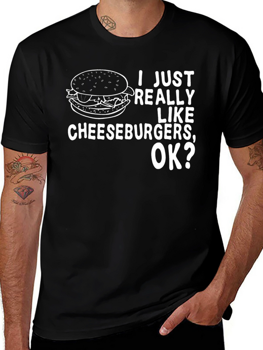 Cheeseburger Lover Graphic Tee - Funny Foodie Shirt