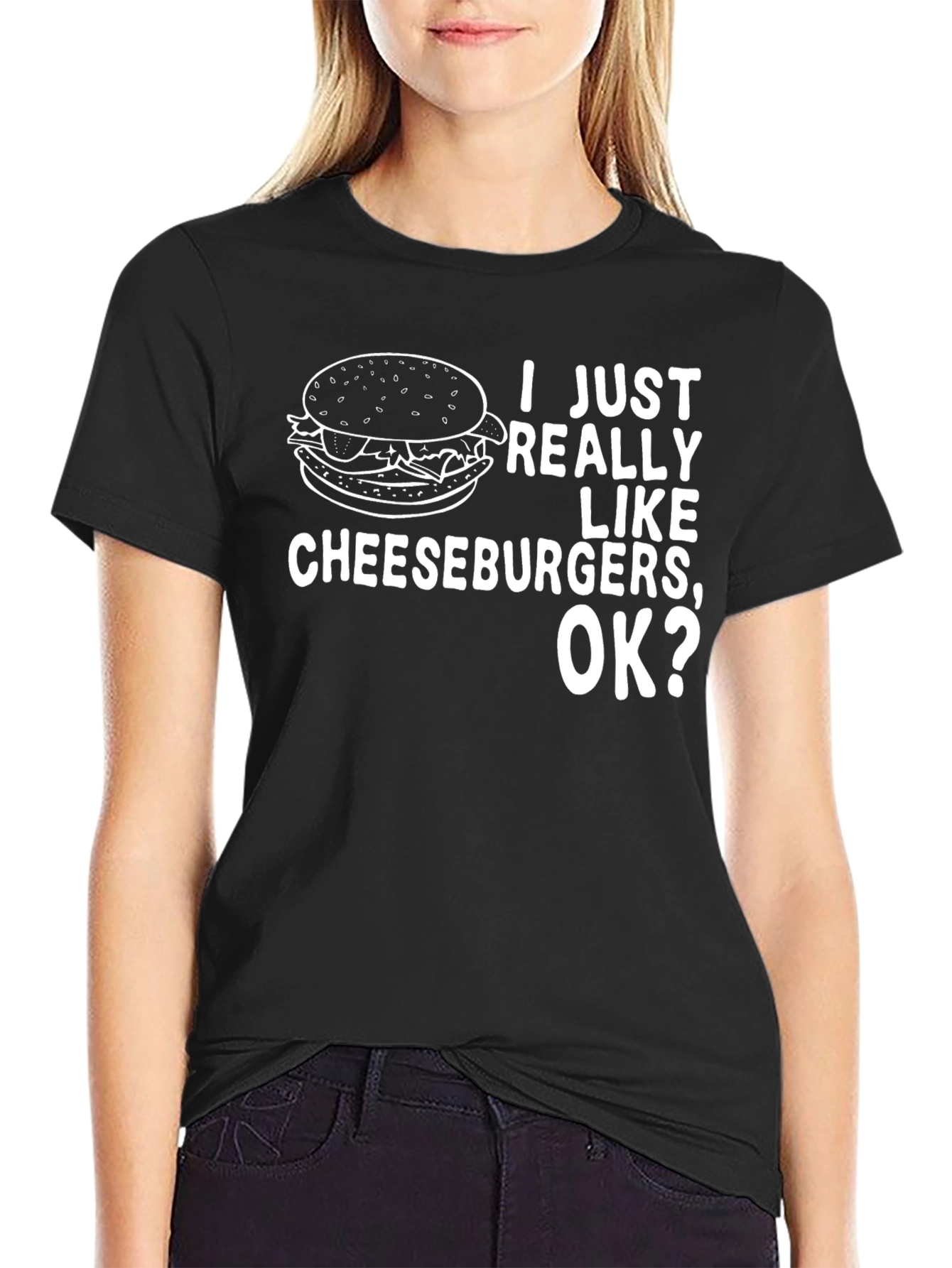 Cheeseburger Lover Graphic Tee - Funny Foodie Shirt