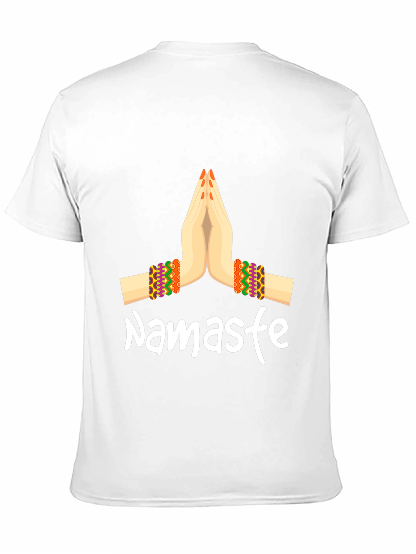 Namaste Hands Graphic Tee - Relaxed Fit Black T-Shirt