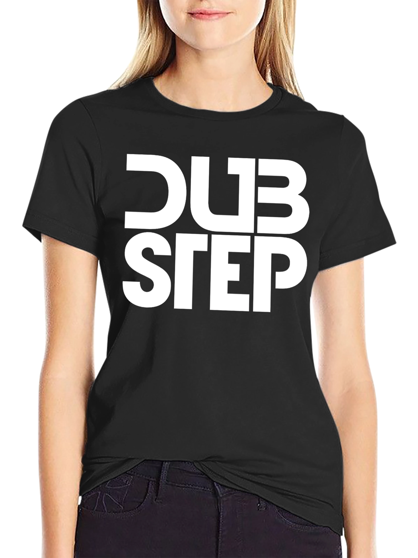 Dubstep Graphic Tee - Black Cotton Music Shirt
