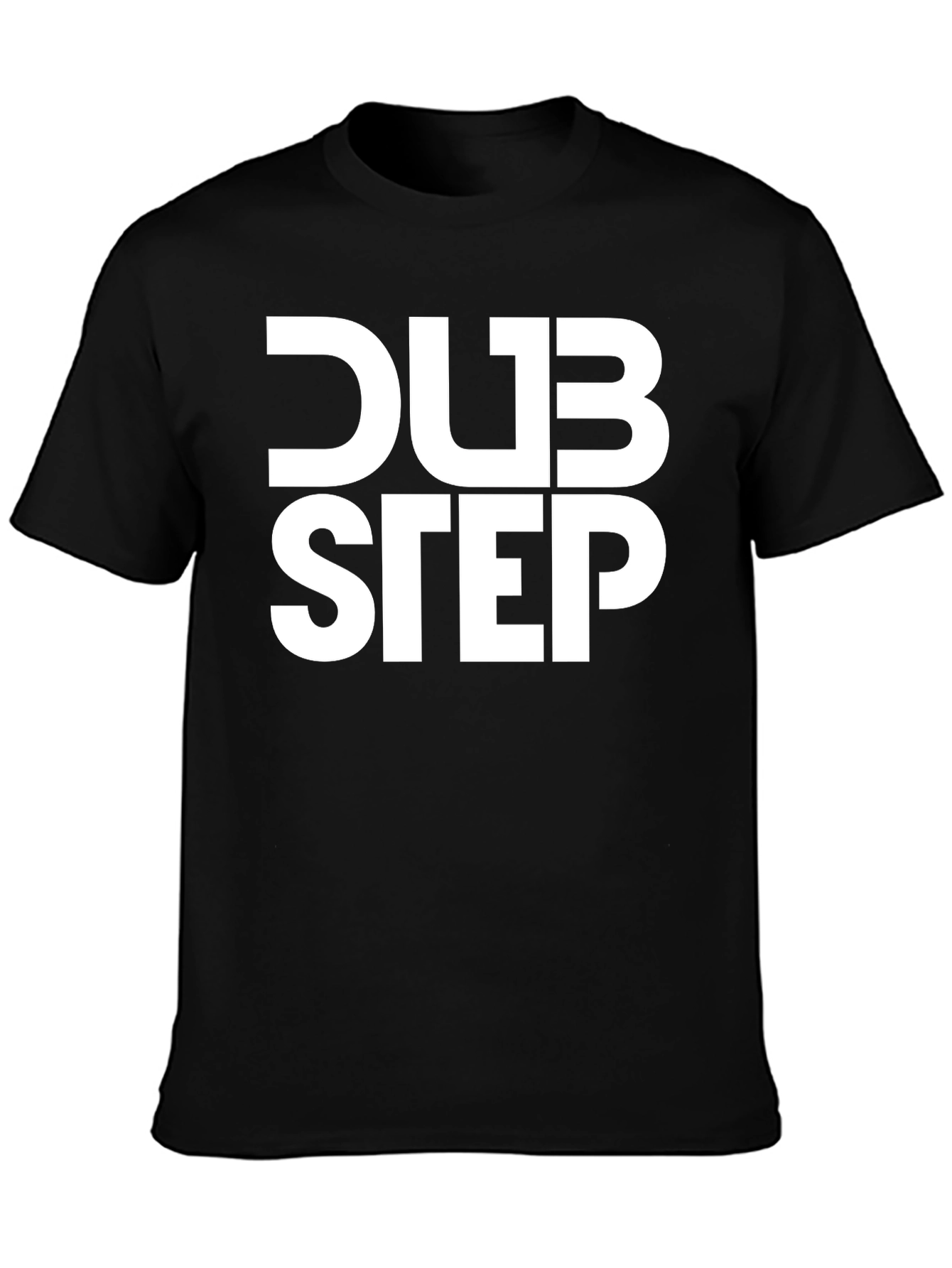Dubstep Graphic Tee - Black Cotton Music Shirt
