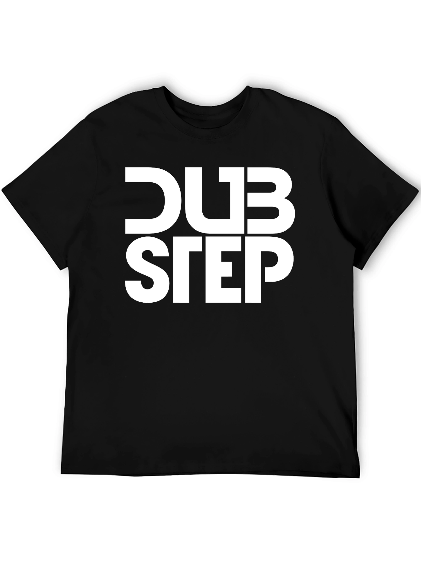 Dubstep Graphic Tee - Black Cotton Music Shirt