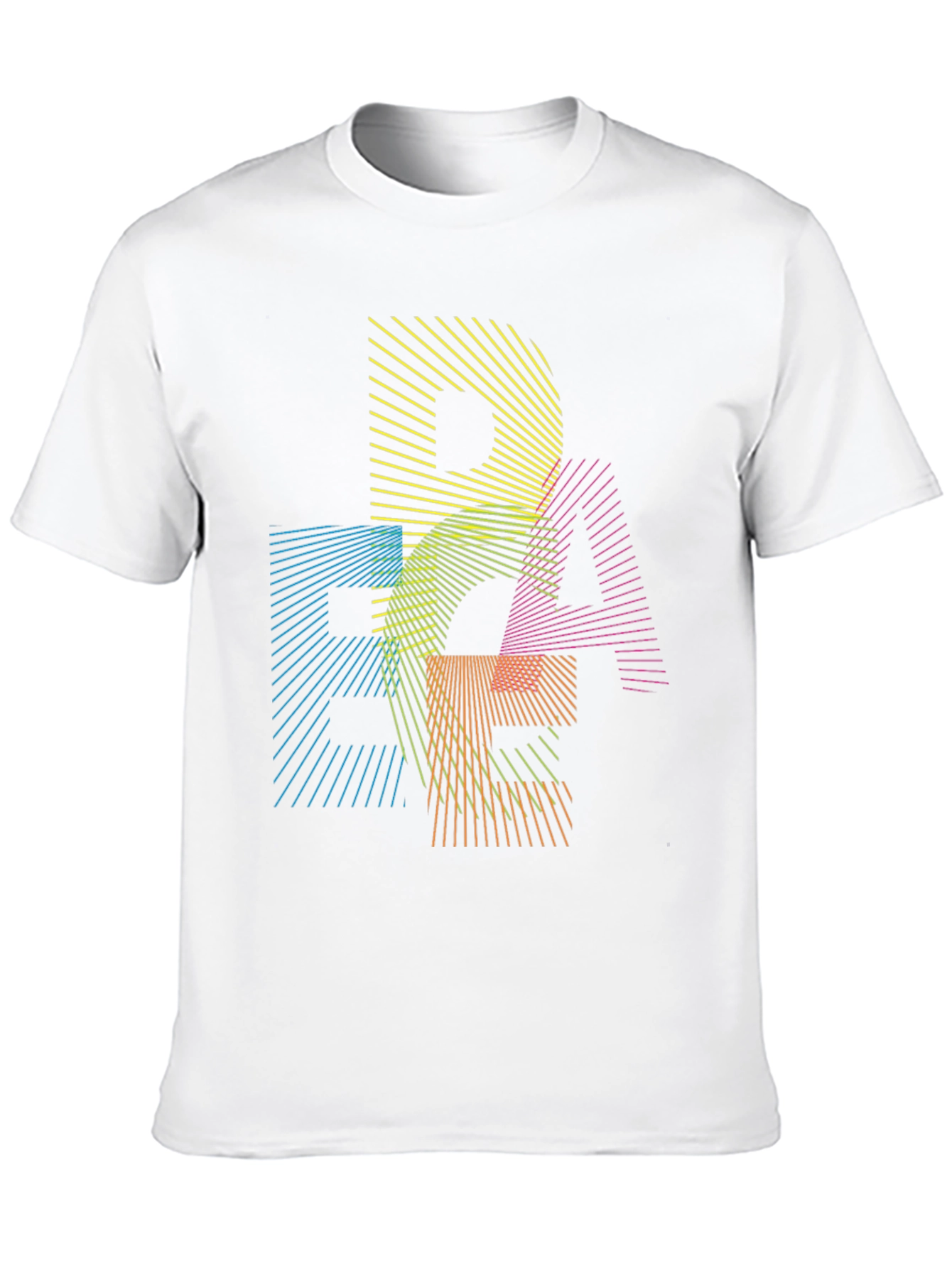 Abstract Geometric Line Art Graphic T-Shirt