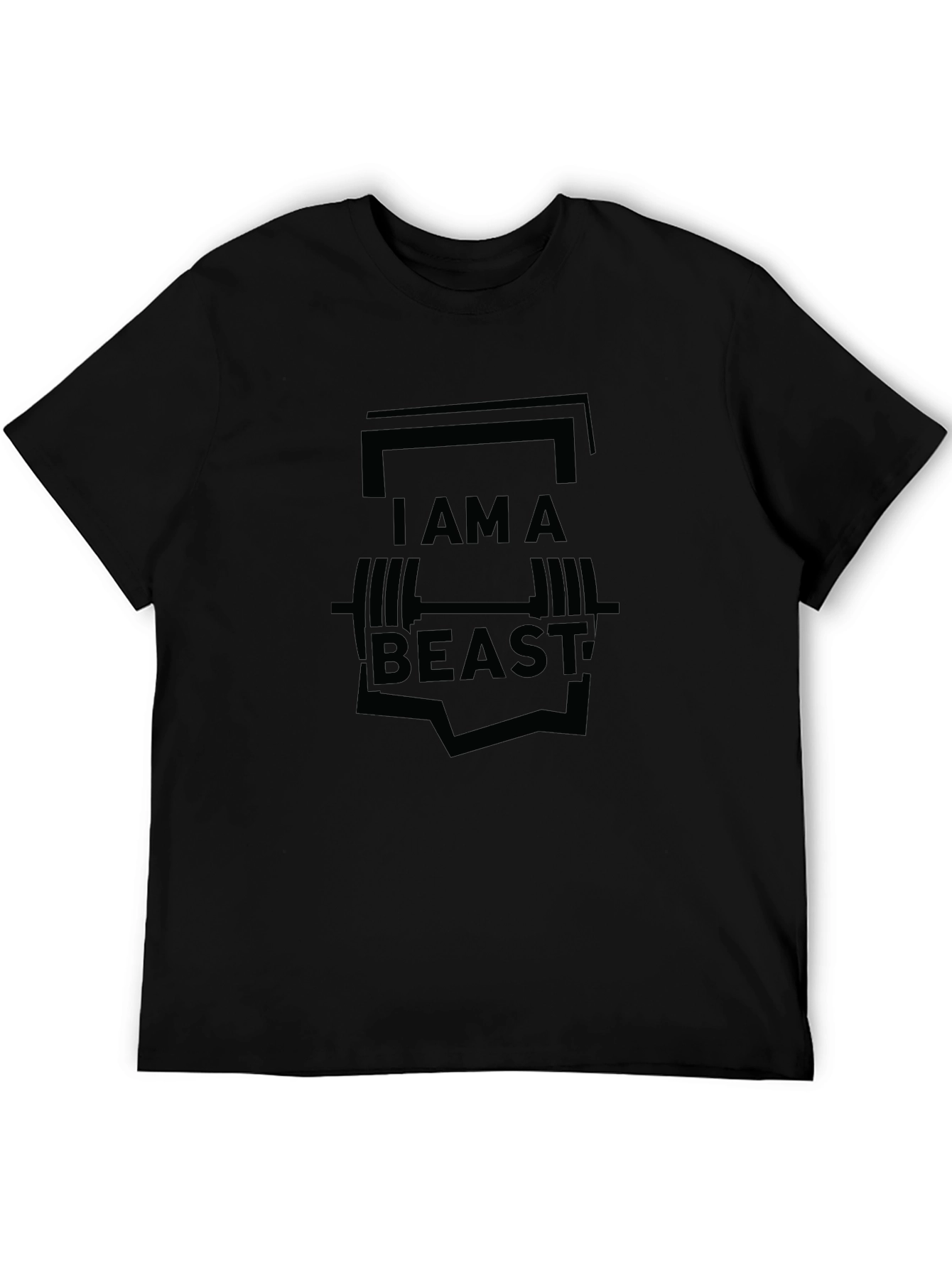 I AM A BEAST - Black Graphic T-Shirt