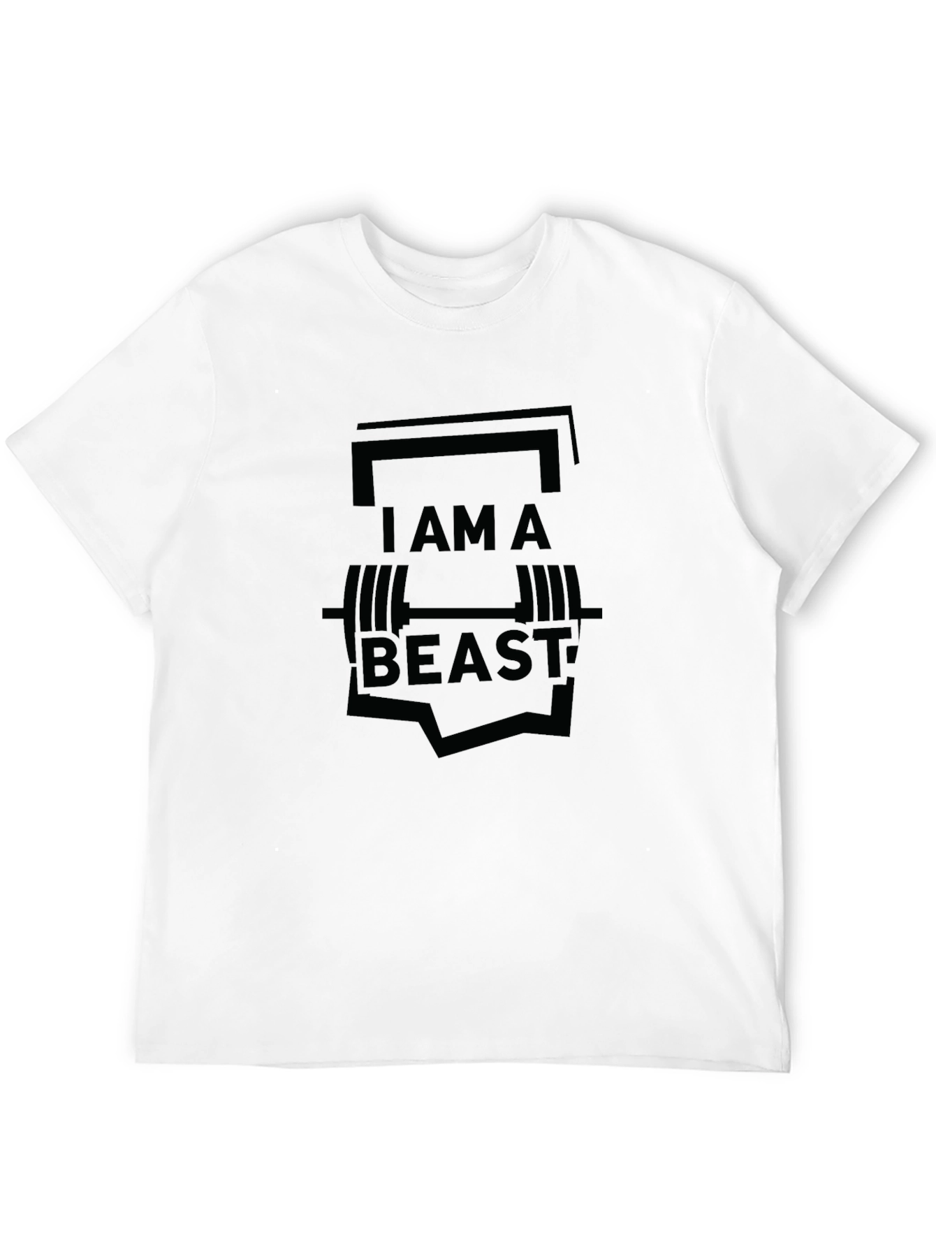 I AM A BEAST - Black Graphic T-Shirt