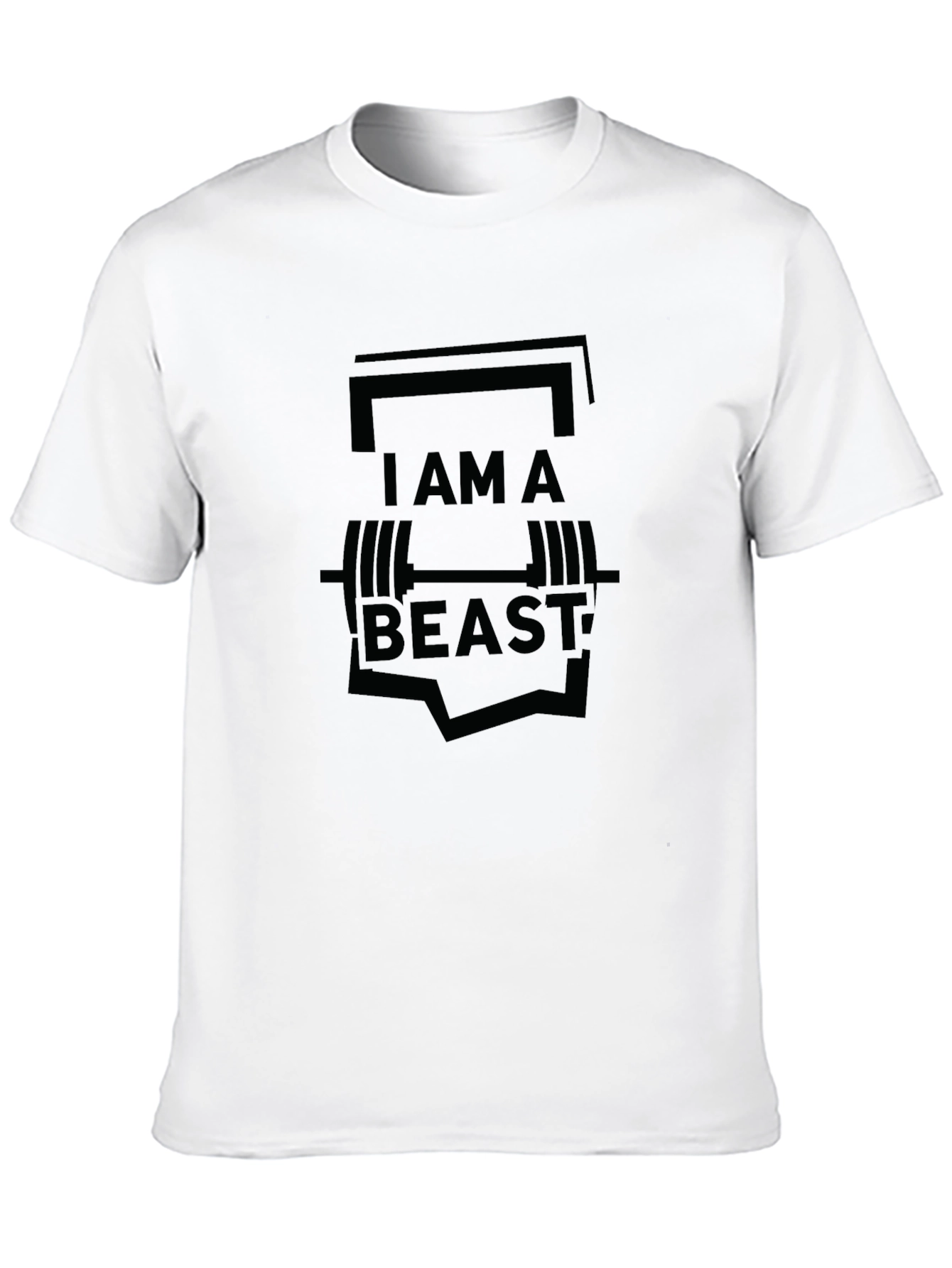 I AM A BEAST - Black Graphic T-Shirt