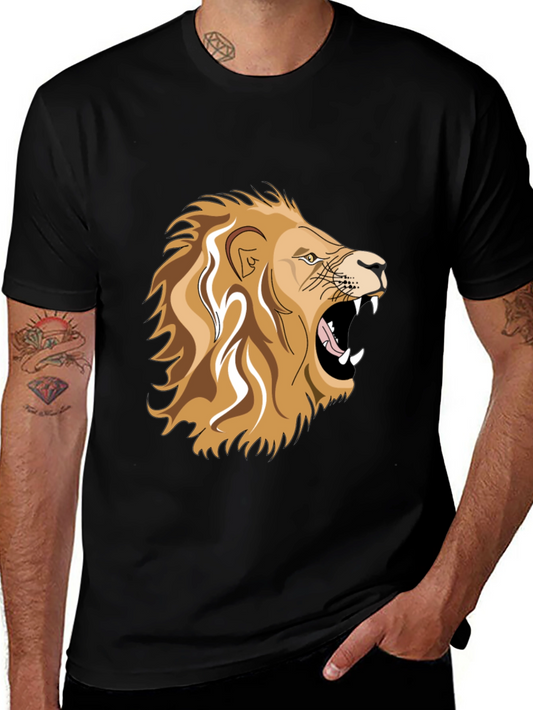 Lion Graphic Black T-Shirt
