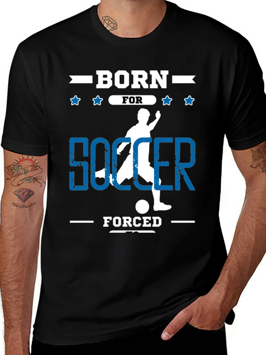 Born for Soccer Graphic Tee - Black Cotton T-Shirt
