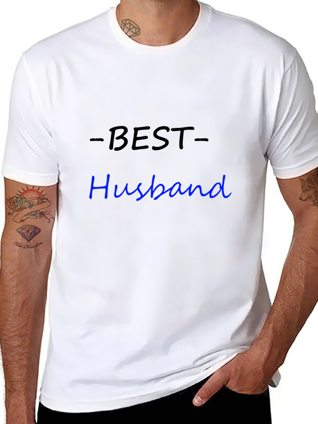 Best Husband T-Shirt - Black Cotton Blend