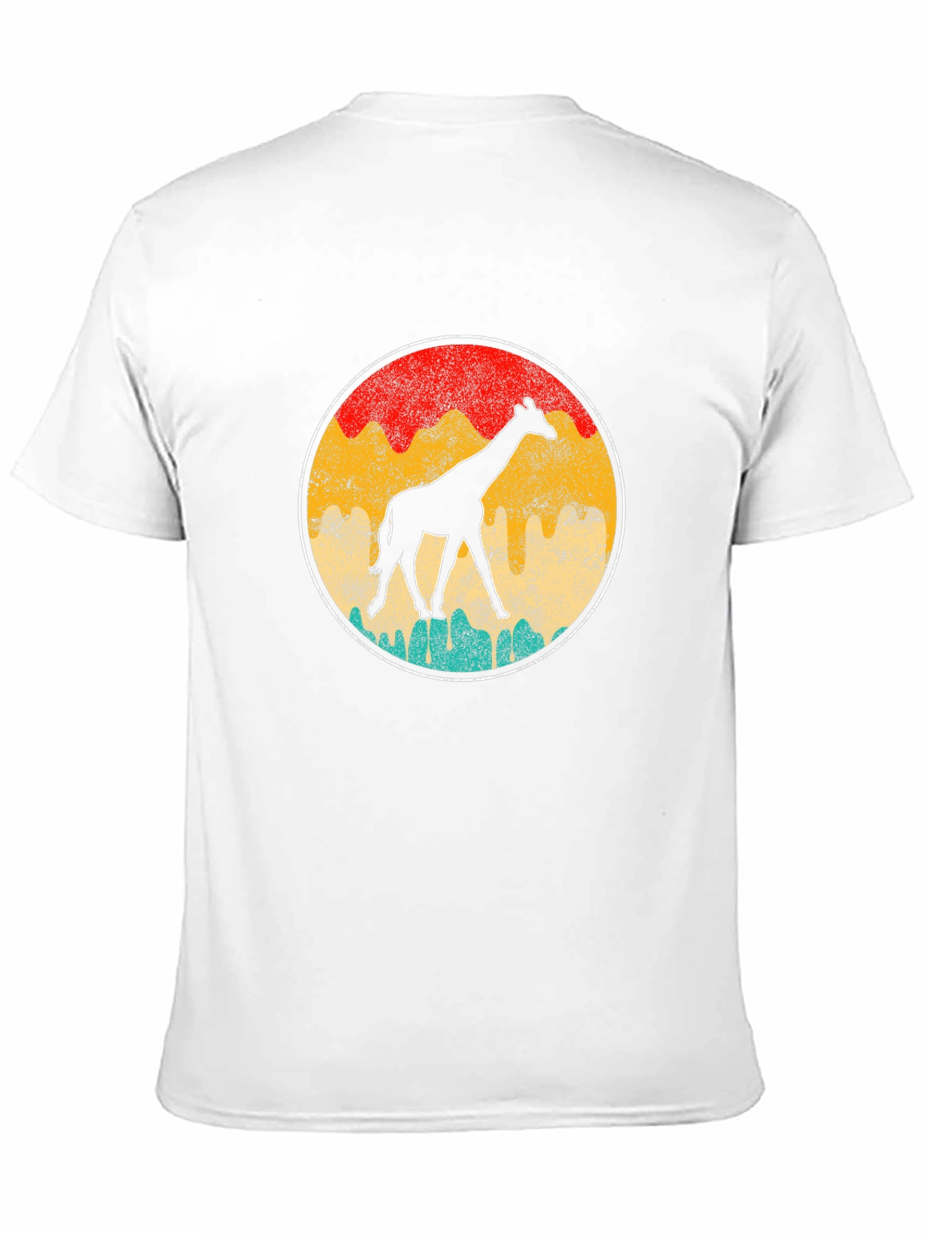 Retro Giraffe Graphic Tee - Unisex Black T-Shirt