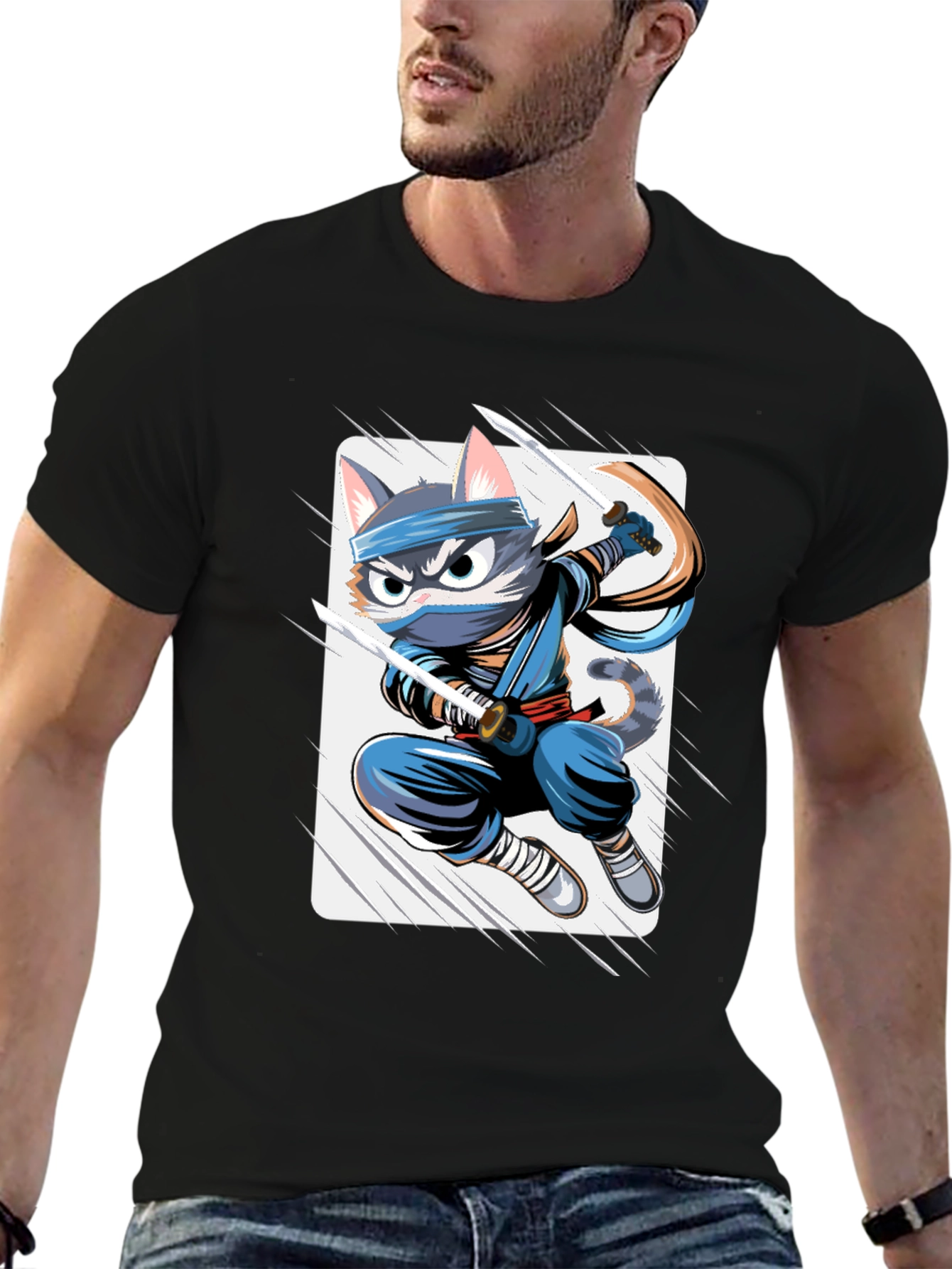 Ninja Cat T-Shirt - Stealthy & Stylish!