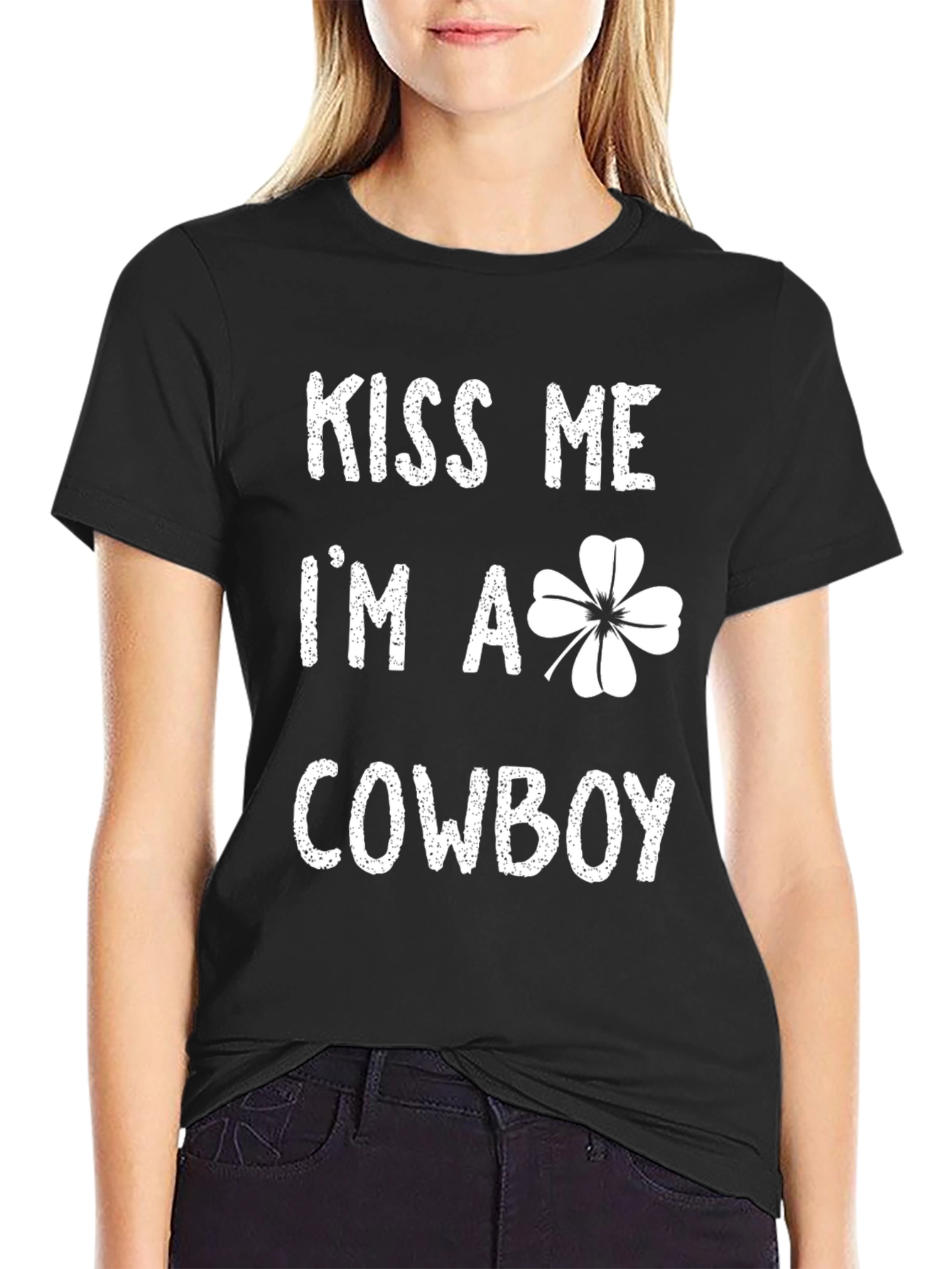Kiss Me Im a Cowboy St. Patricks Day T-Shirt