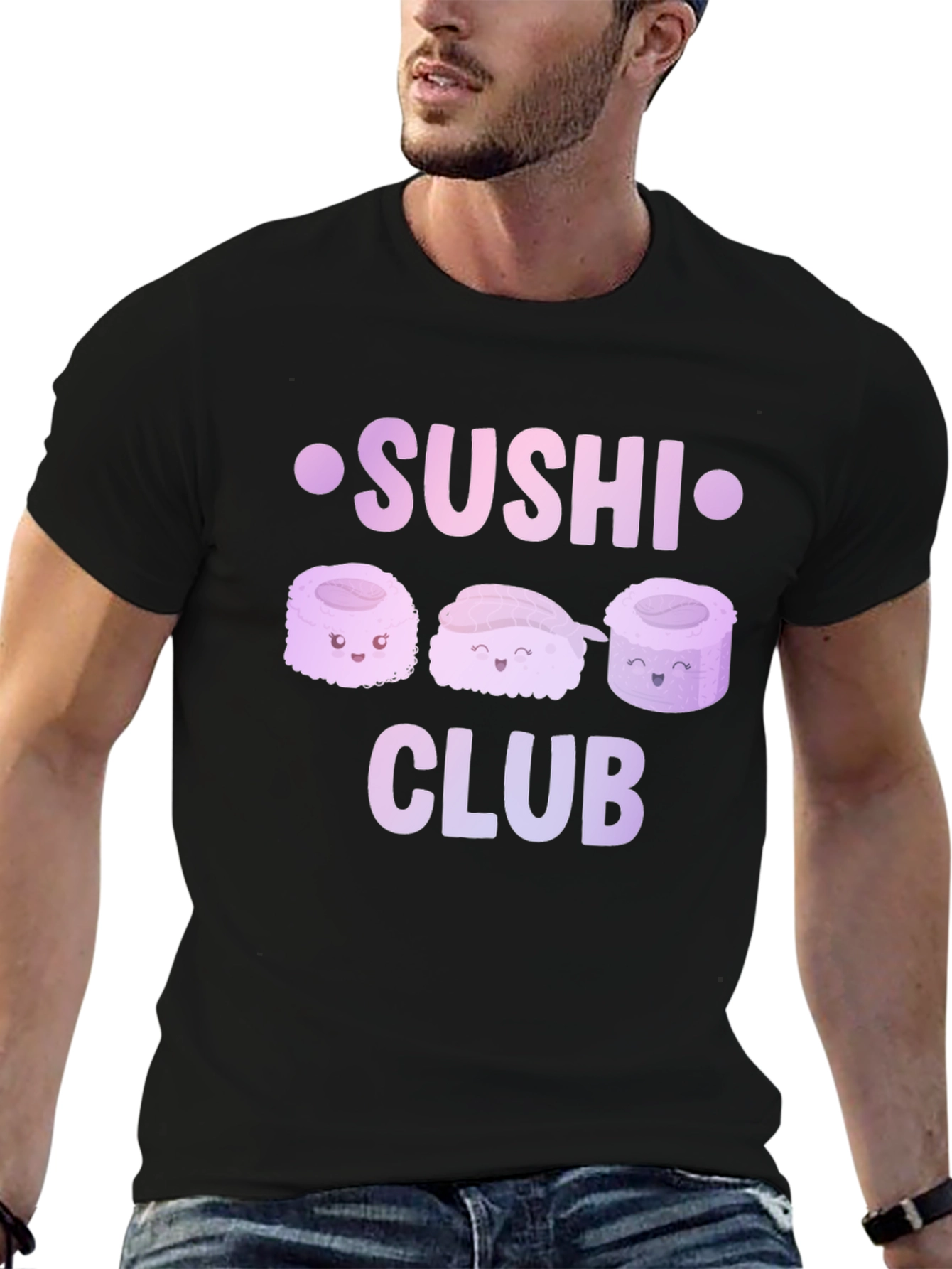 Sushi Club Graphic T-Shirt - Kawaii Food Tee
